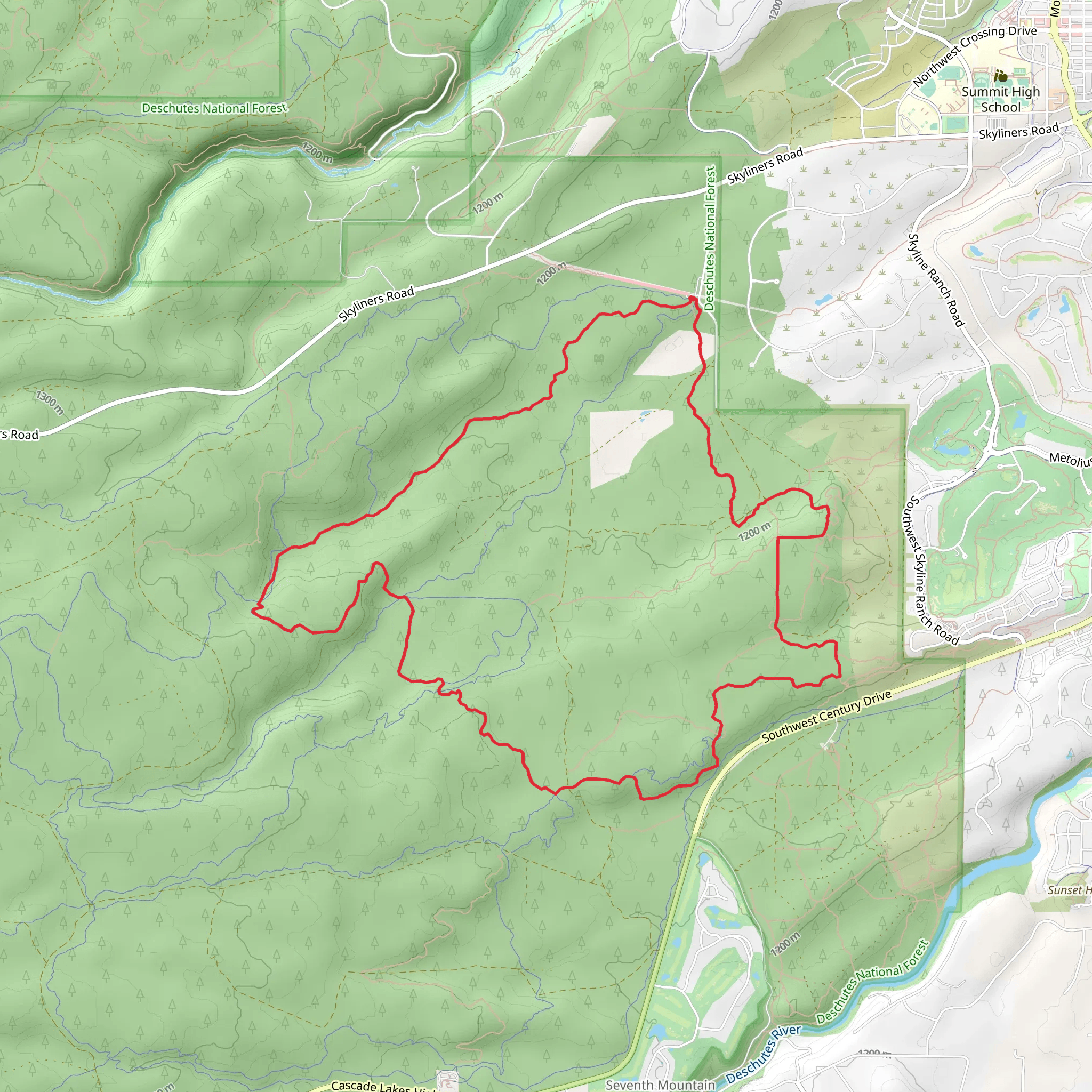 Marvin's Garden, Expressway and Kent's Loop Trail mobile static map