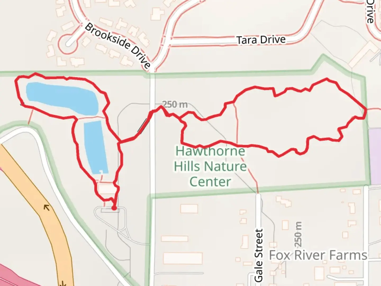 An image depicting the trail Blue Heron, Eagle Scout and Volunteer Appreciation Loop Trail and its surrounding area.