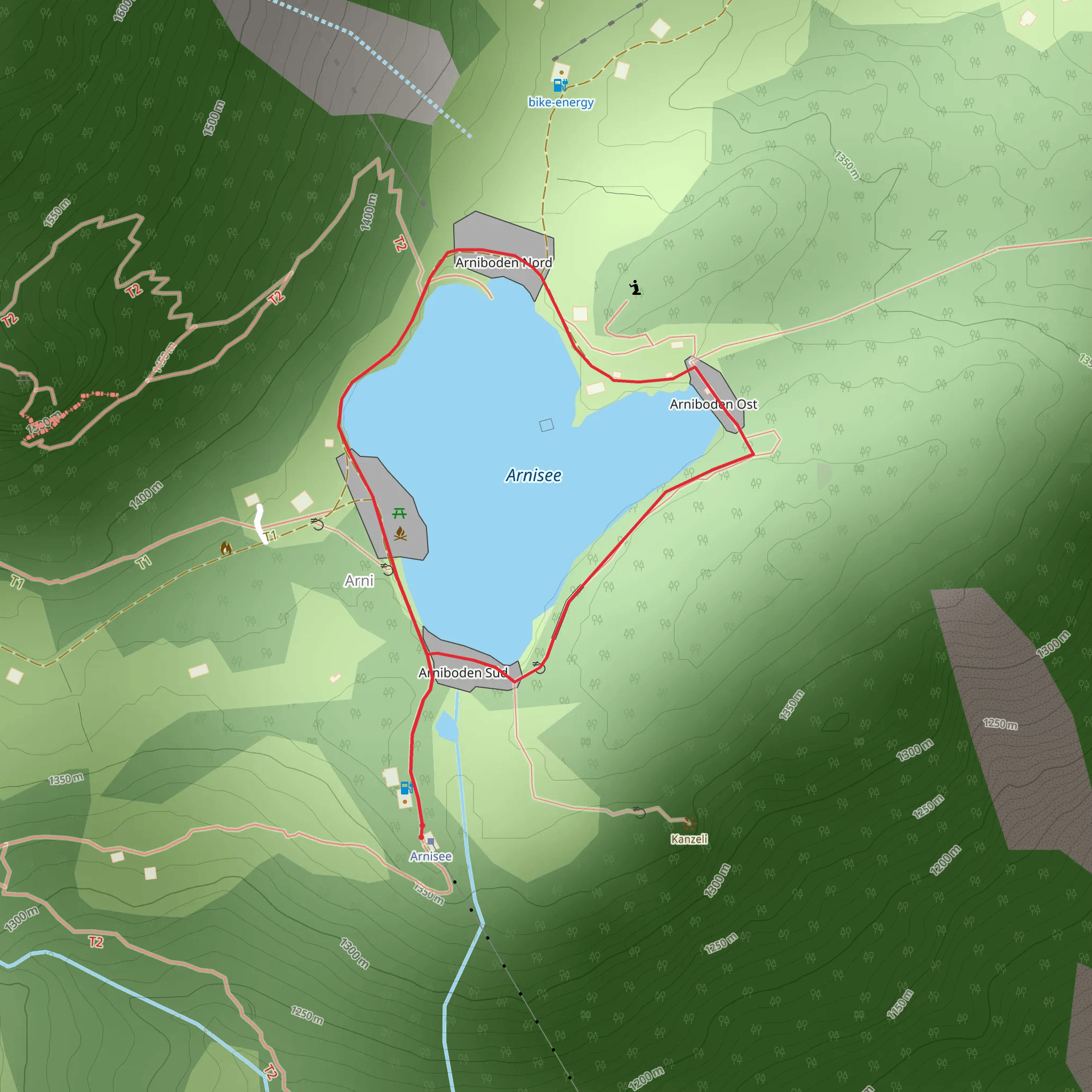 Arnisee Circular Trail mobile static map