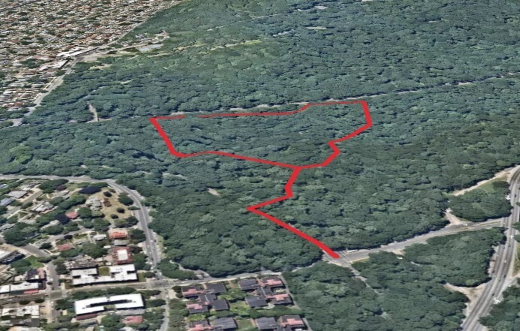 An image depicting the trail Yellow Trail Loop from Metropolitan Avenue and its surrounding area.