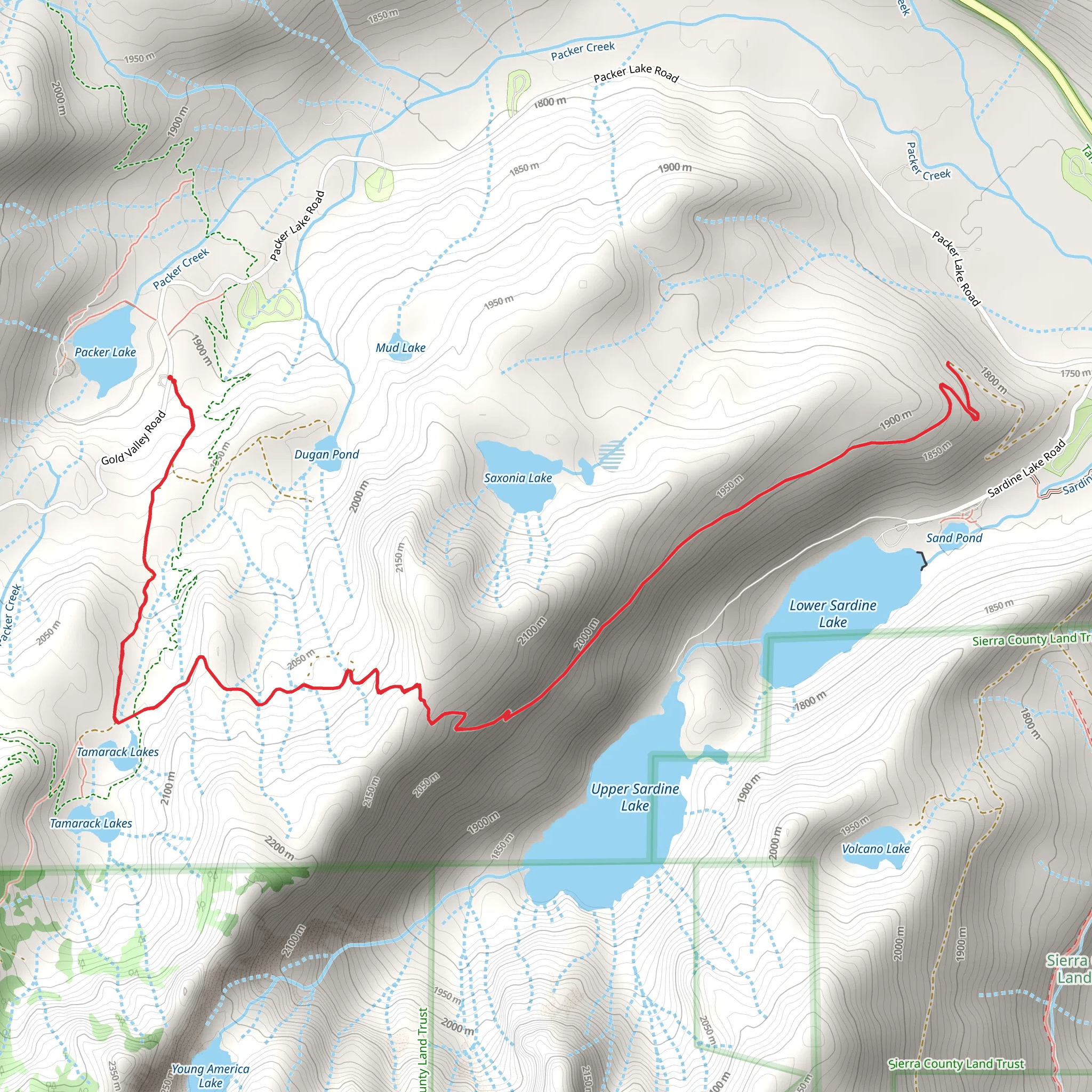Tamarack Connection Trail mobile static map