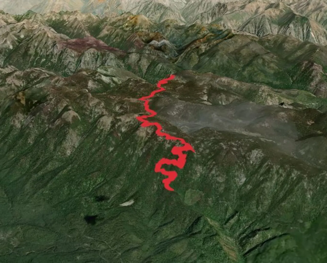 An image depicting the trail Klone Peak View Point Trail via Alder Ridge ORV Trail and its surrounding area.