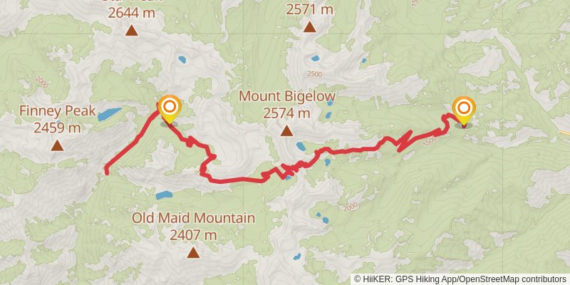 North Fork Prince Creek Trail via Eagle Lakes Trail stage 4 Map