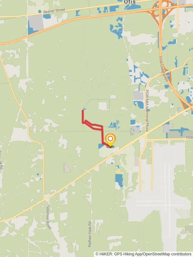 An image depicting the trail Cecil Field Greenway Loop and its surrounding area.