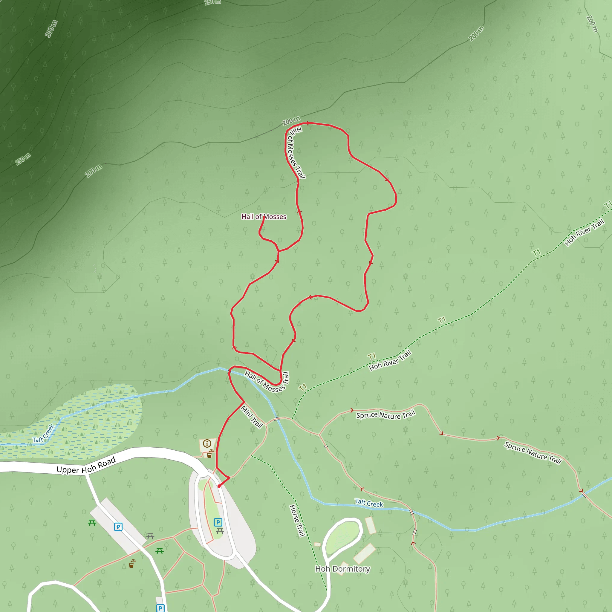 Hall of Mosses Loop Trail mobile static map