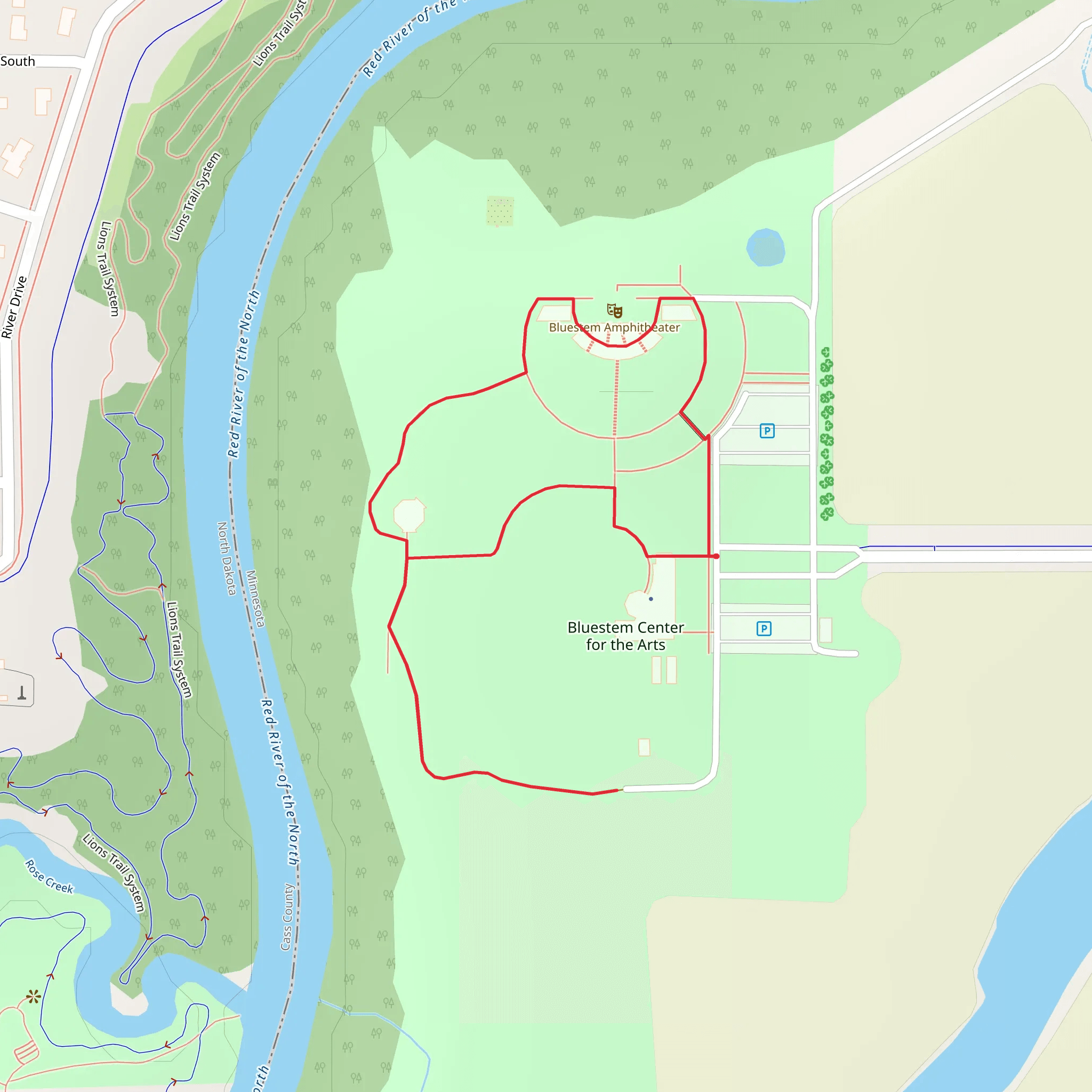Bluestem Center for the Arts Loop mobile static map
