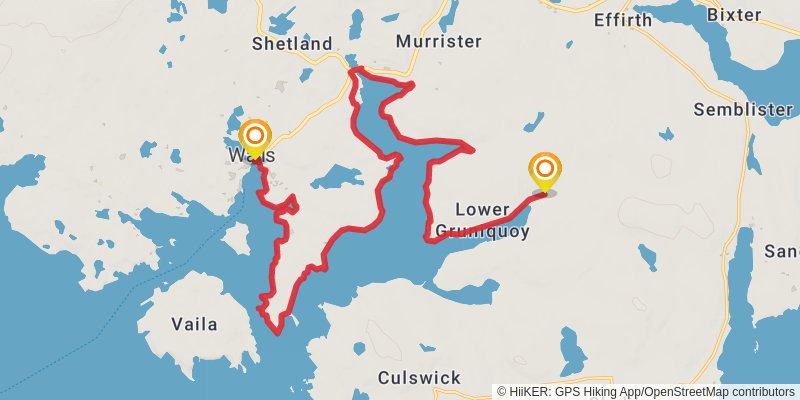 Coastal Walk of Shetland - West stage 35 Map