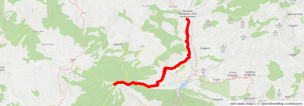 Sierra de Montsec Cross Path PR HU 45 stage 3 Map