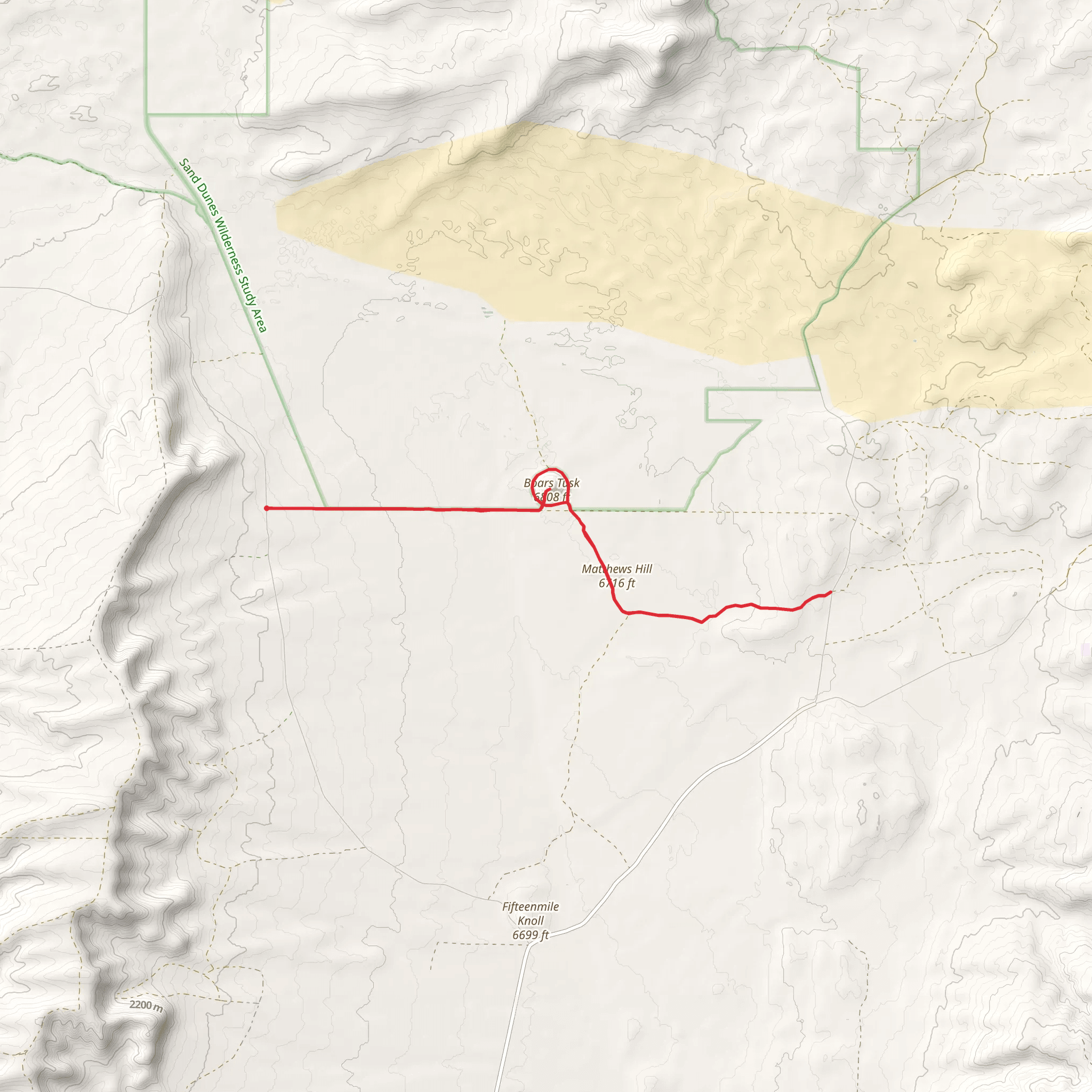 Boars Tusk Walk mobile static map