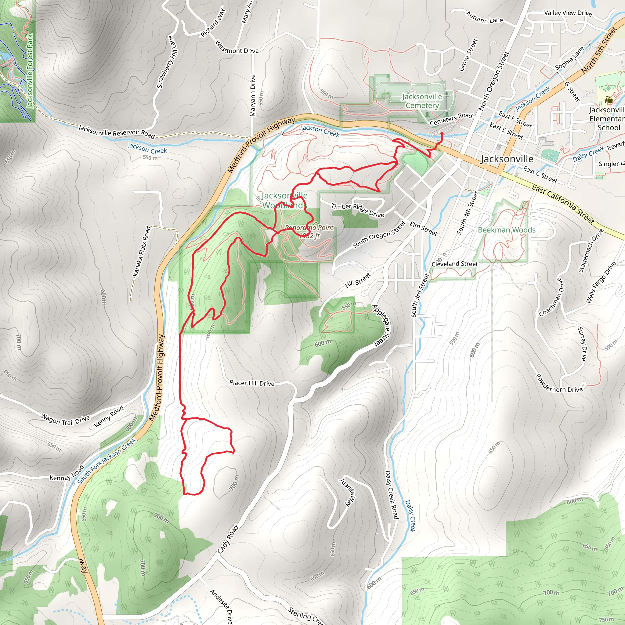 Rich Gulch, Liz and Panorama Point Loop Trail mobile static map