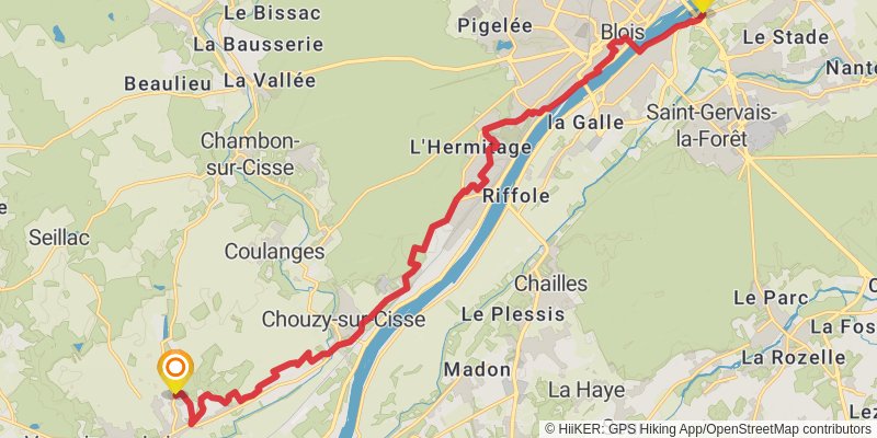 GR 3 - Vallee De La Loire stage 40 Map