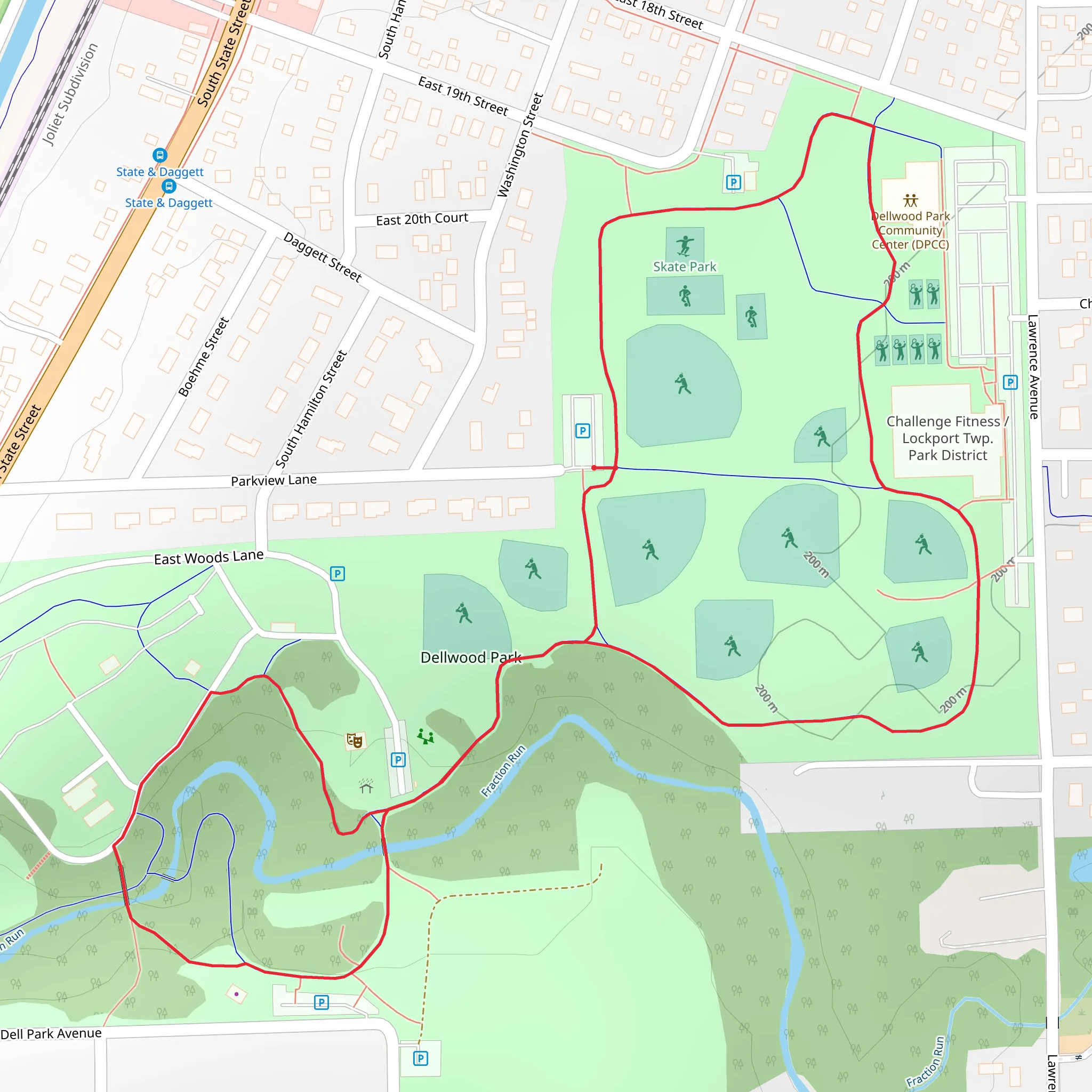 Dellwood Park Loop mobile static map