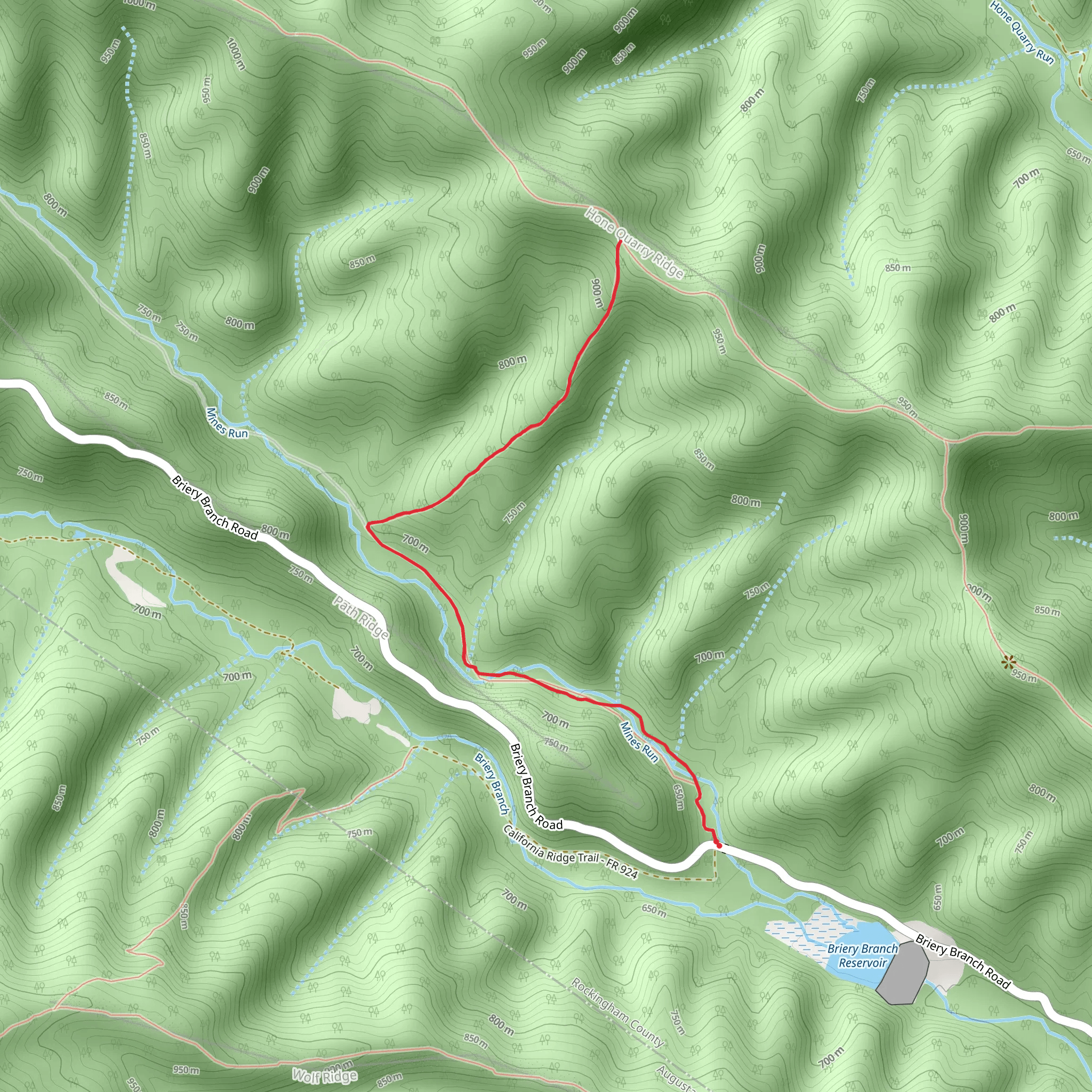 Mines Trail mobile static map