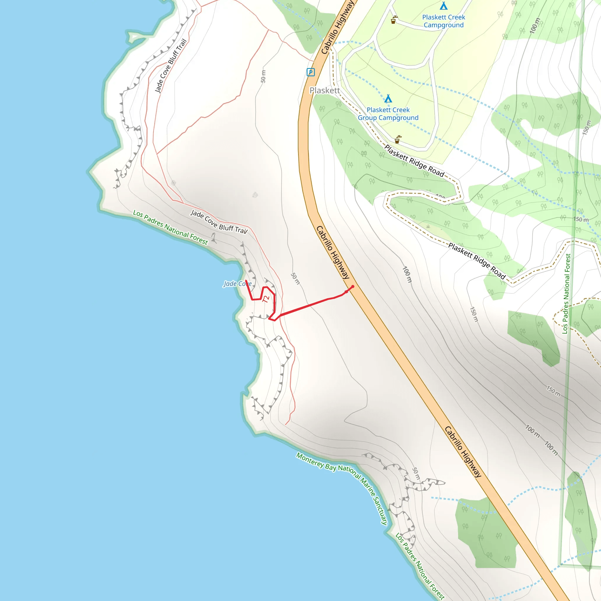 Jade Cove Trail mobile static map