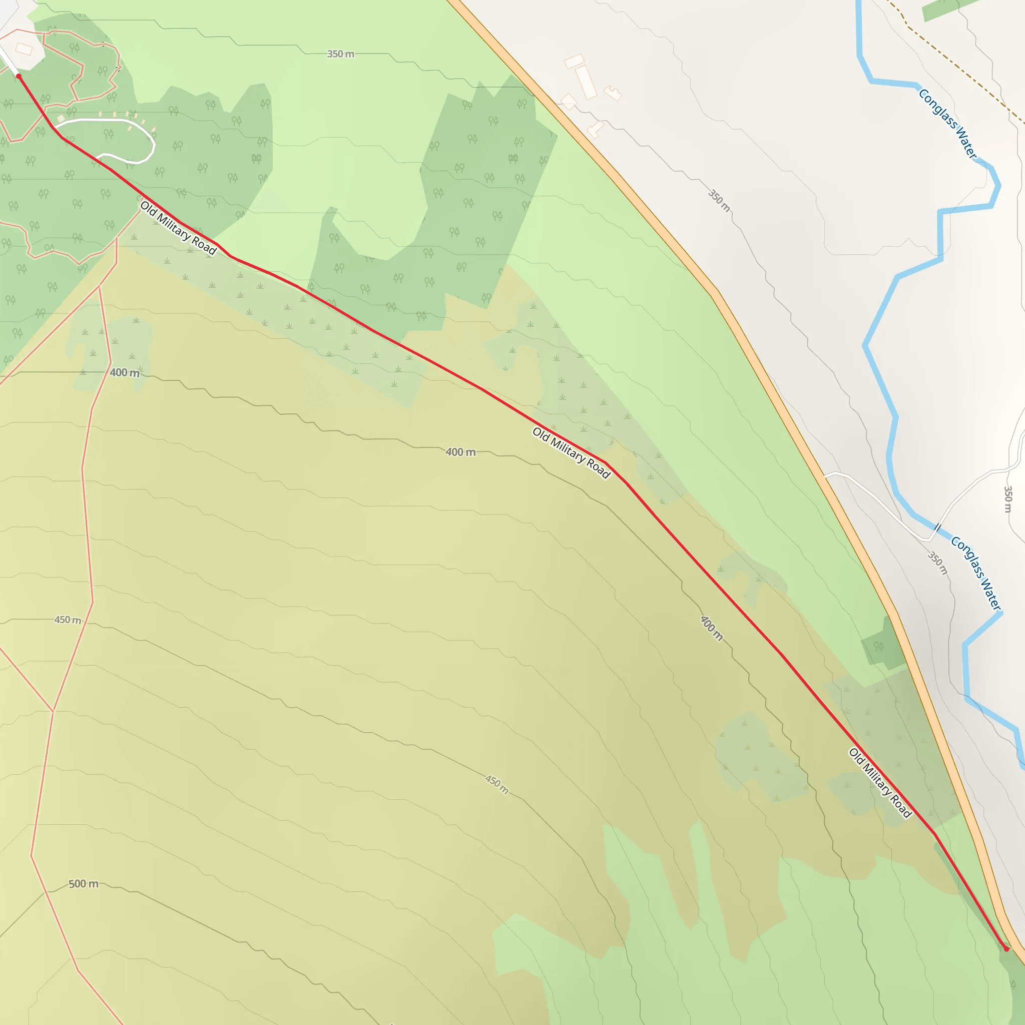 Tomintoul Trail - Old Military Road mobile static map