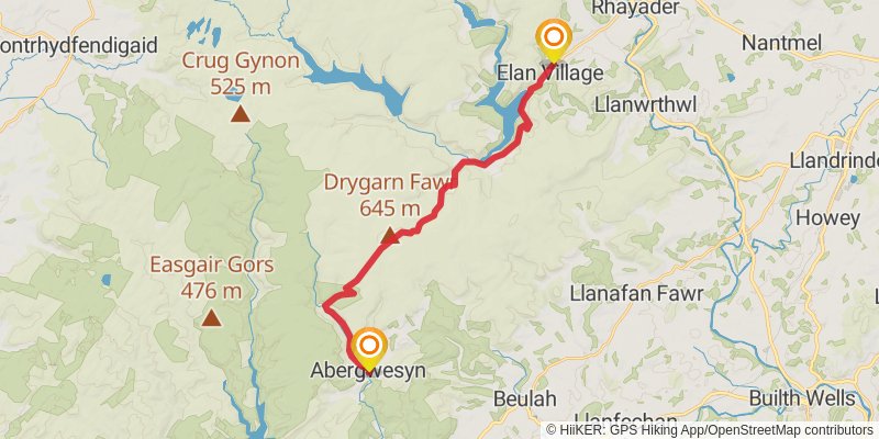 Snowdonia to the Gower Walk stage 13 Map