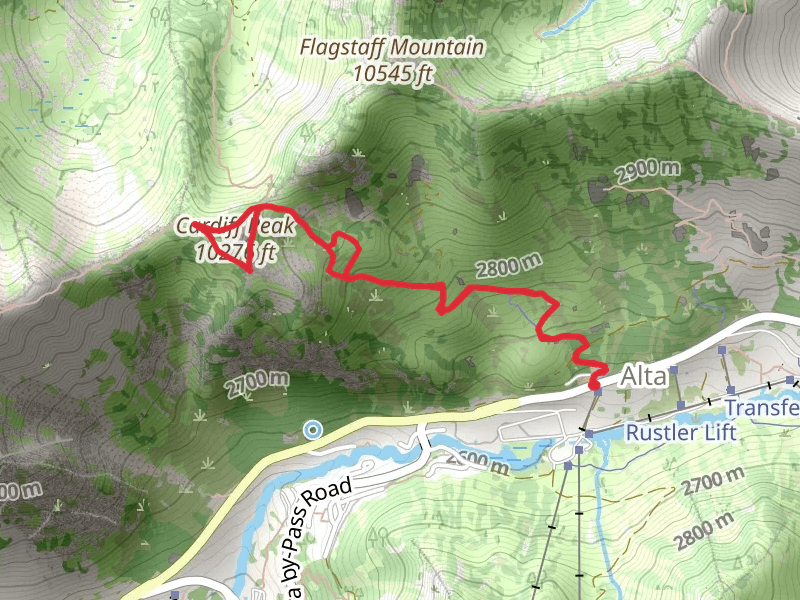 Cardiff Pass Trail and Mount Superior Trail mobile static map
