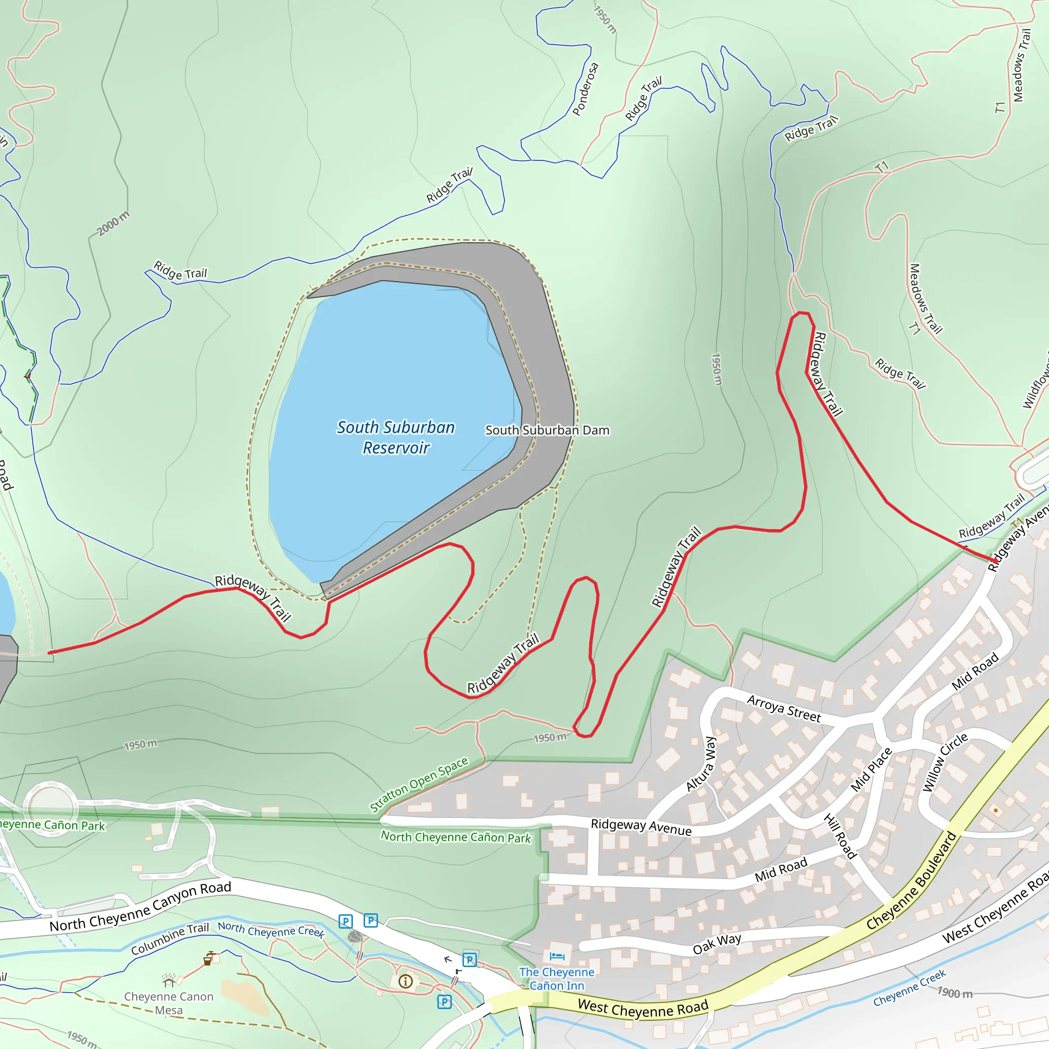 Gold Camp Reservoir via Mesa Reservoir Access Road mobile static map