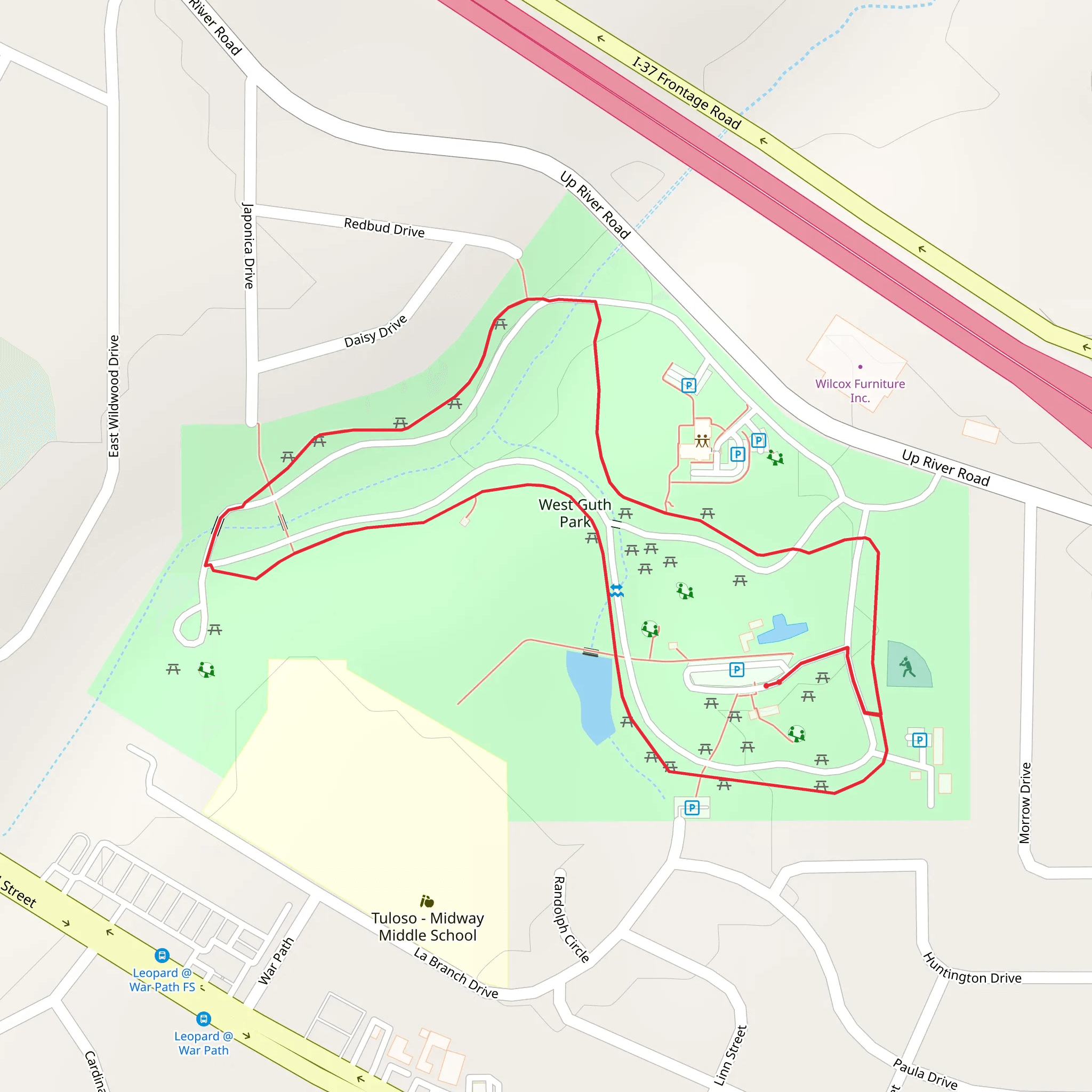 West Guth Park Loop mobile static map