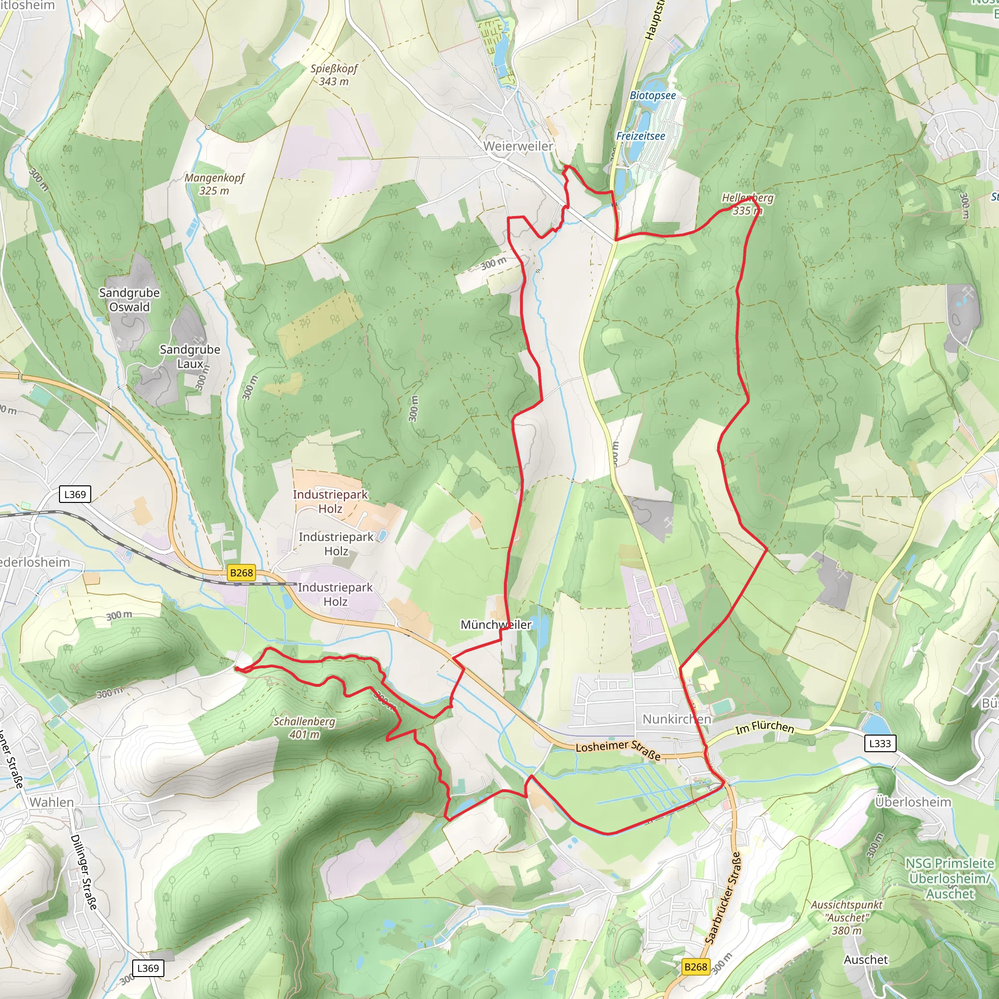 Munchweiler and Hellenberg Loop mobile static map
