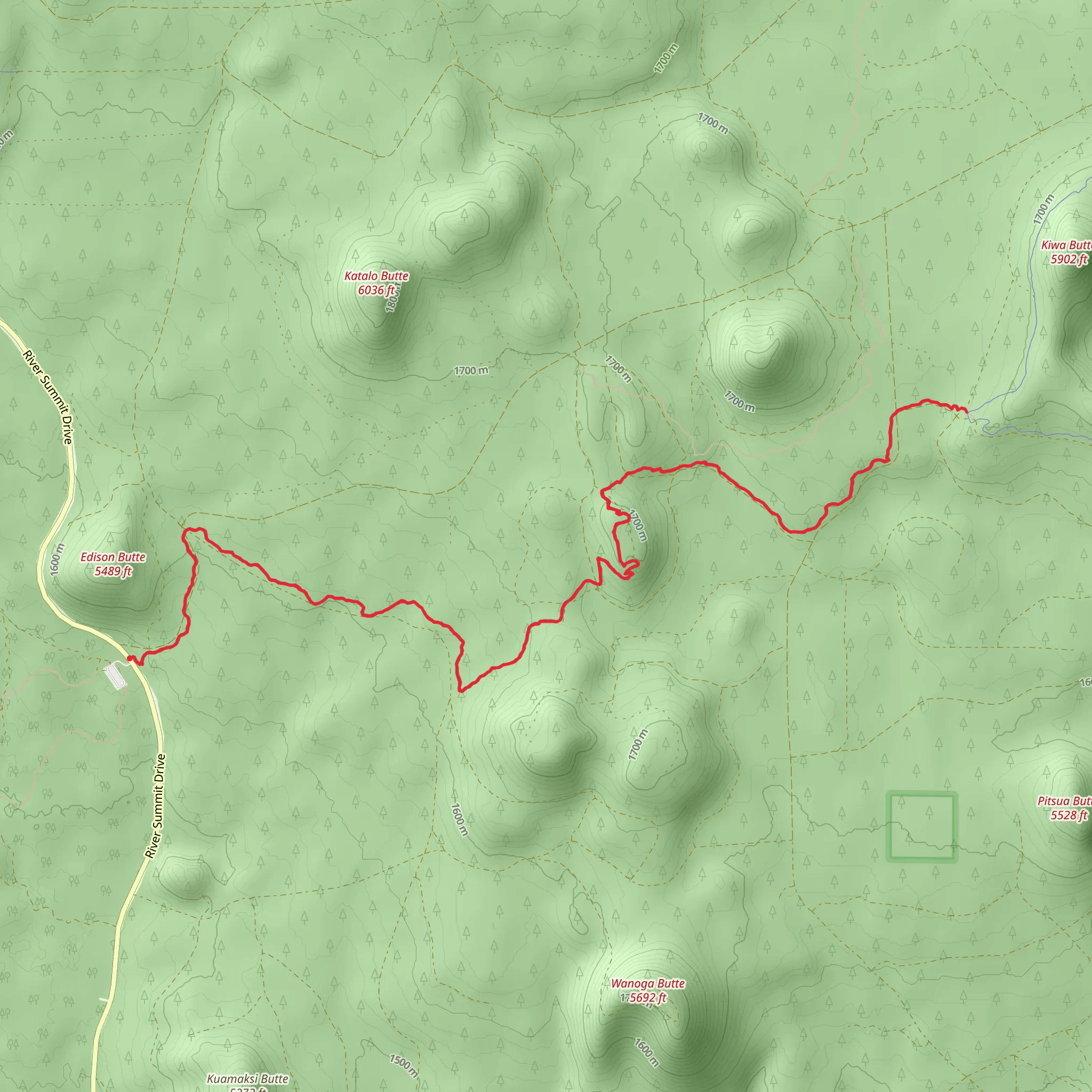 Dynah - Moe Humm Trail mobile static map
