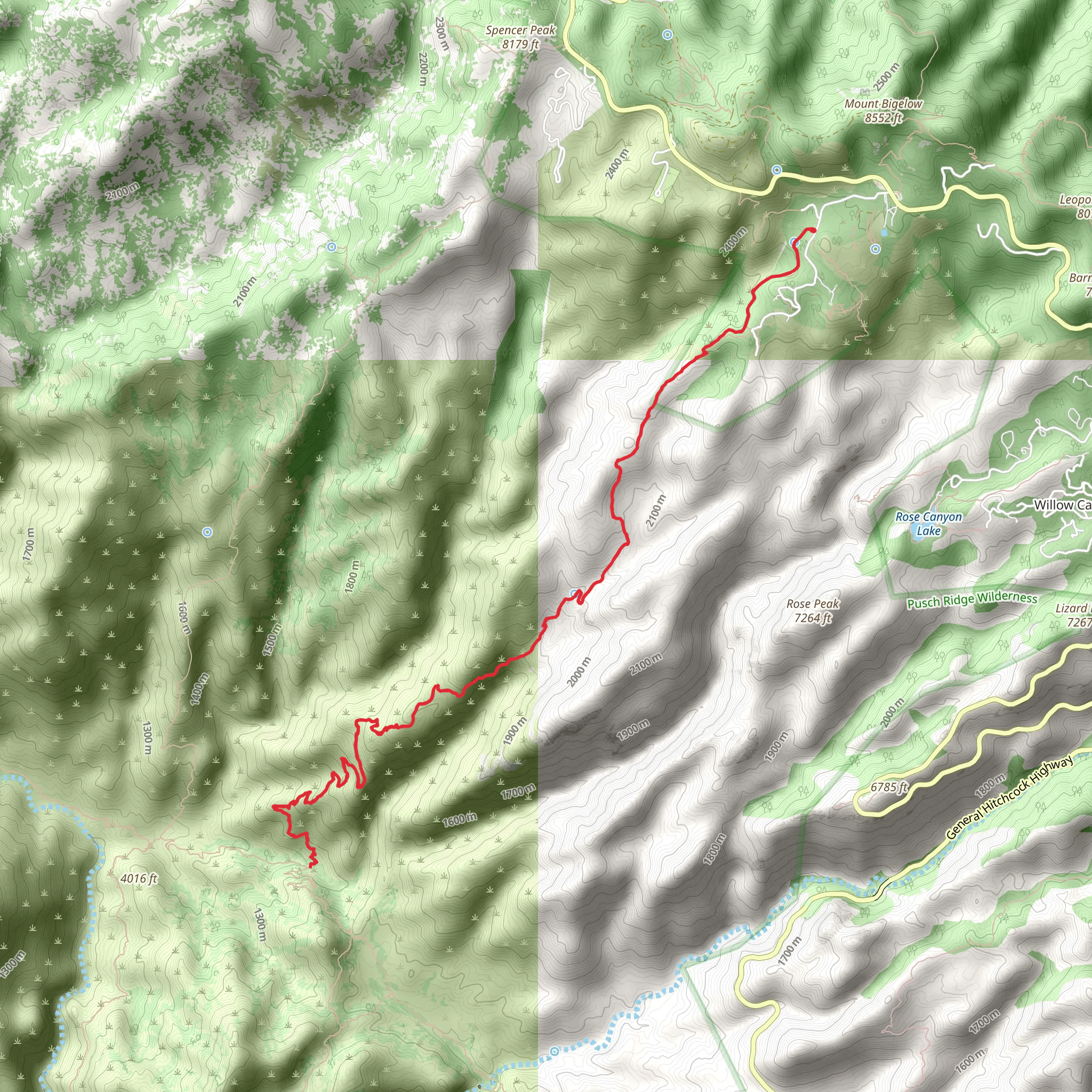 Palisade Trail mobile static map
