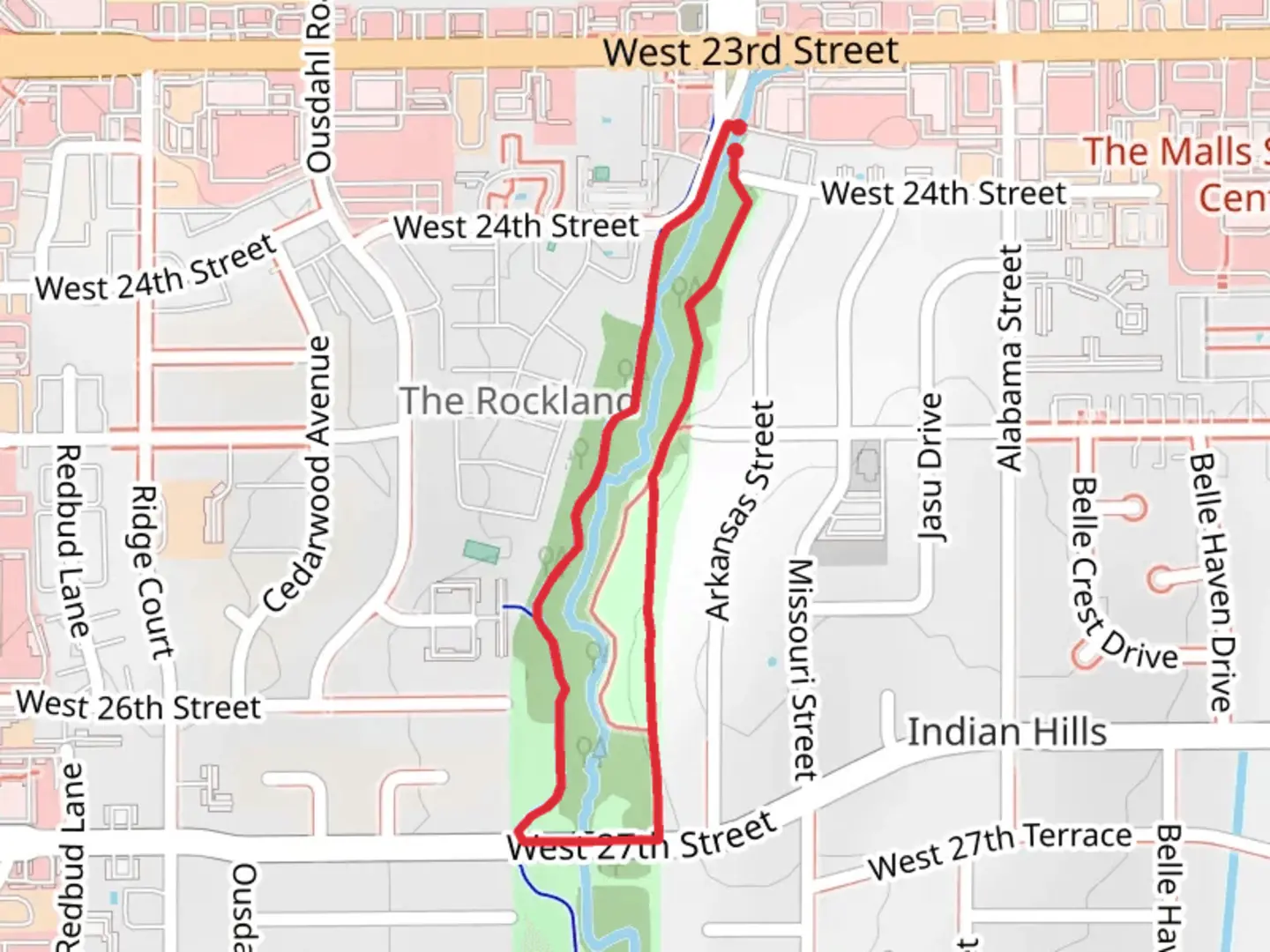 An image depicting the trail Naismith Valley Park Loop and its surrounding area.
