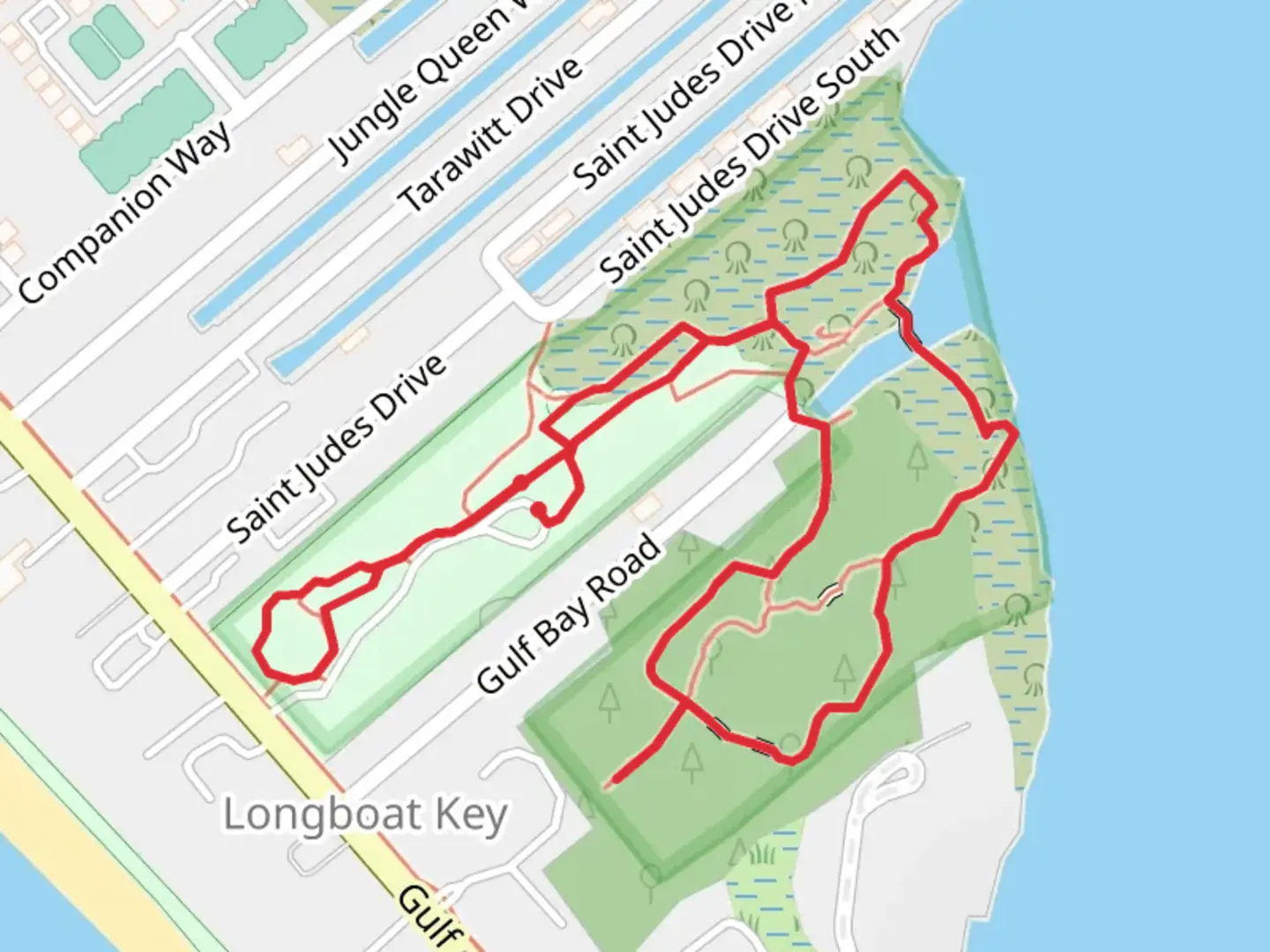An image depicting the trail Joan M Durante Community Park Loop and its surrounding area.