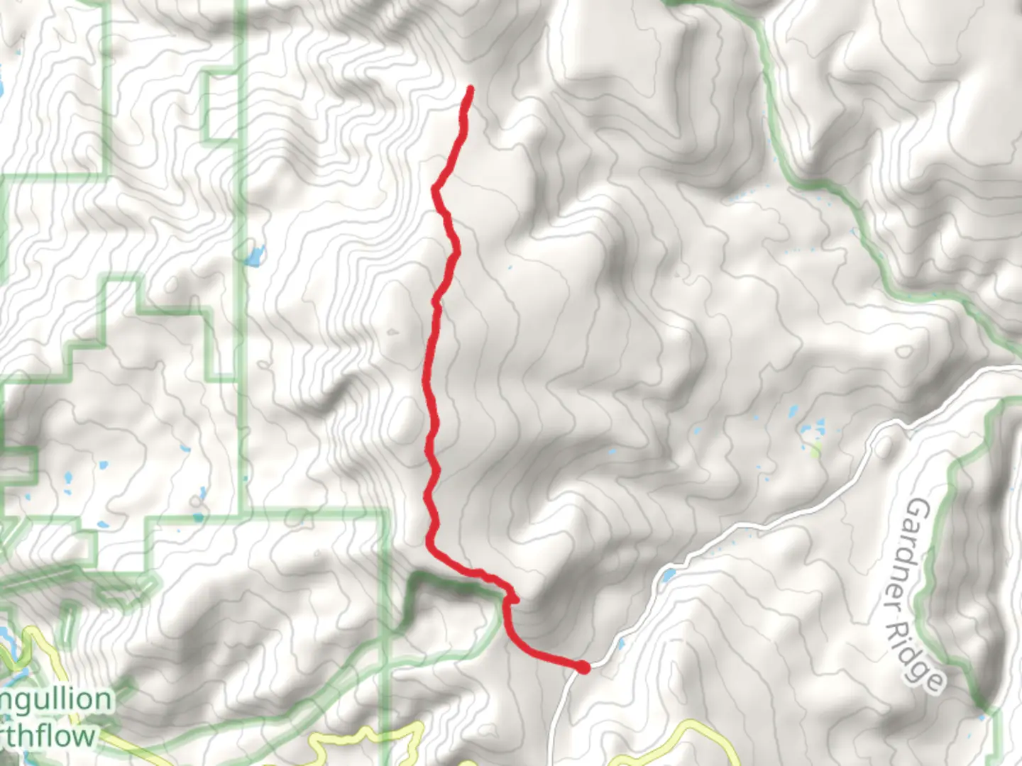An image depicting the trail Cannibal Plateau Trail and its surrounding area.