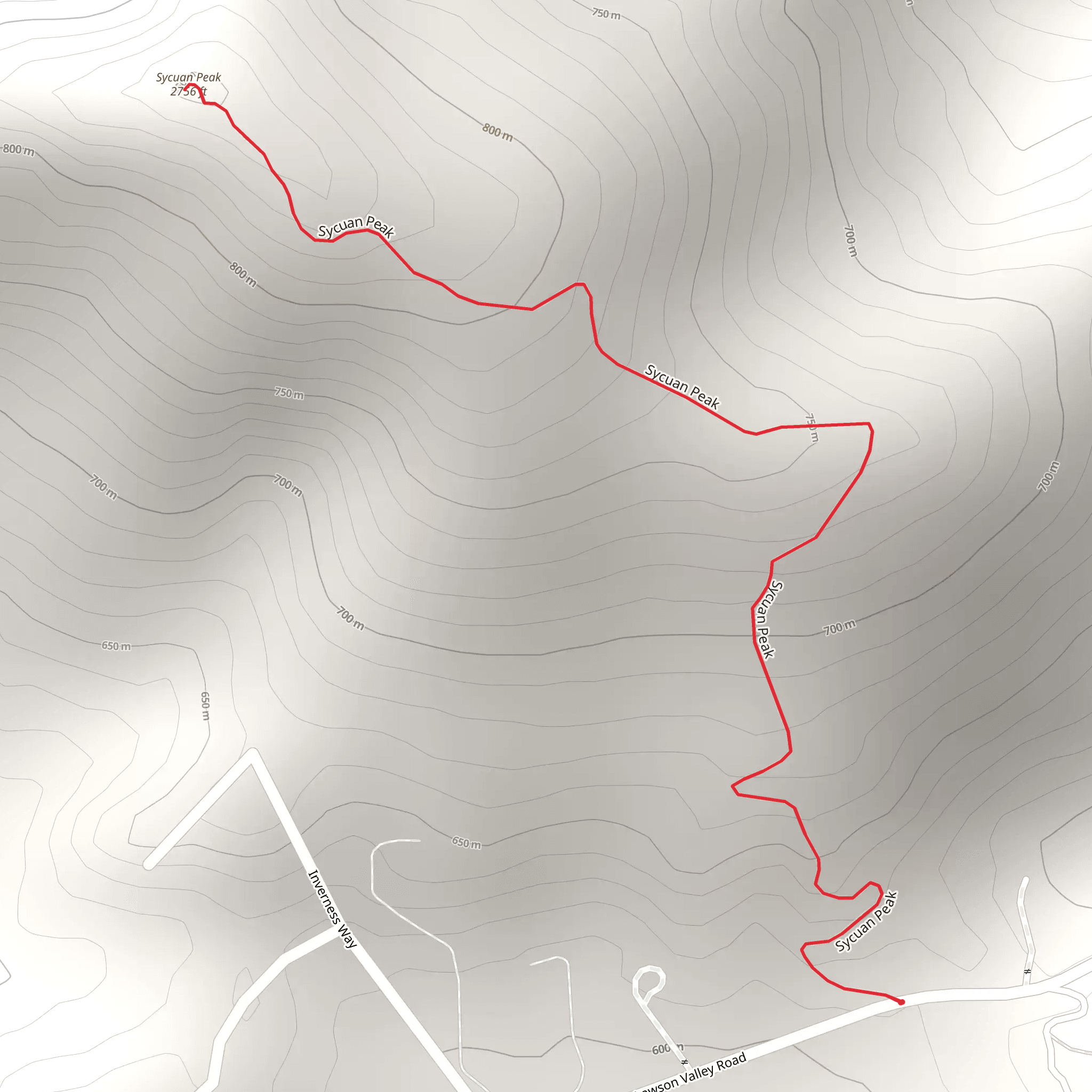 Sycuan Peak mobile static map