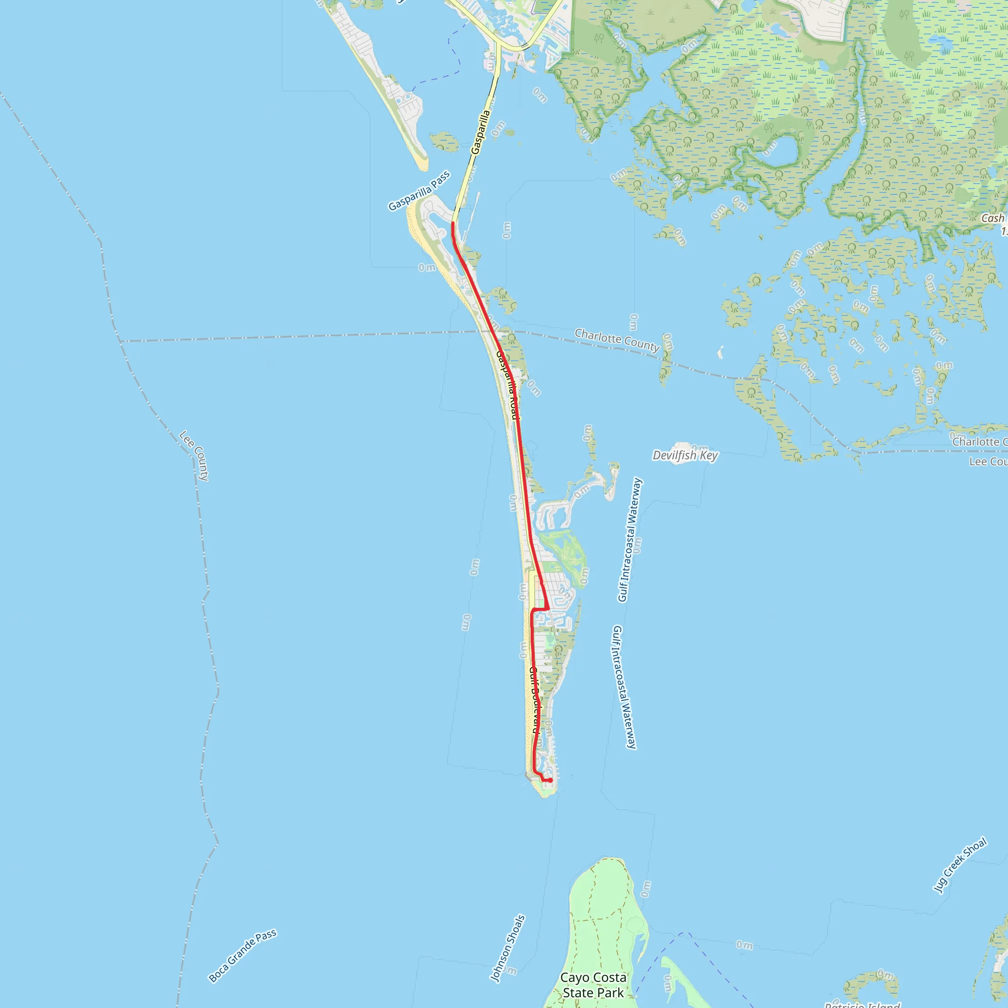 Gasparilla Island-Boca Grande Trail mobile static map