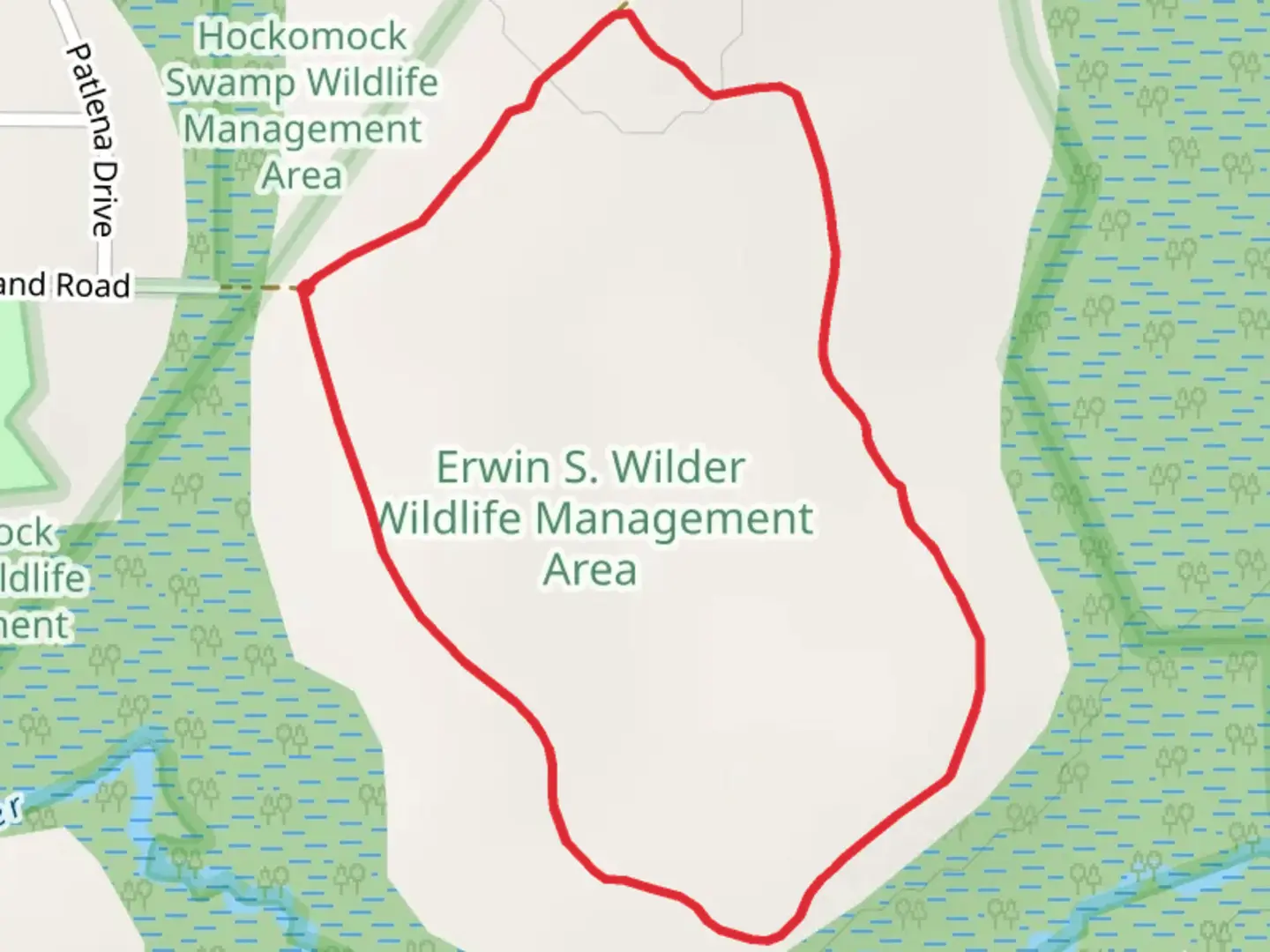 An image depicting the trail Snake River - Massachusetts and its surrounding area.