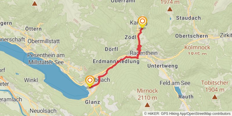 Alpe - Adria Trail stage 14 Map