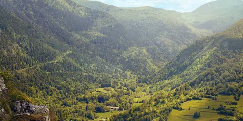 An image depicting the trail GR 78 - Sentier de Piémont and its surrounding area.