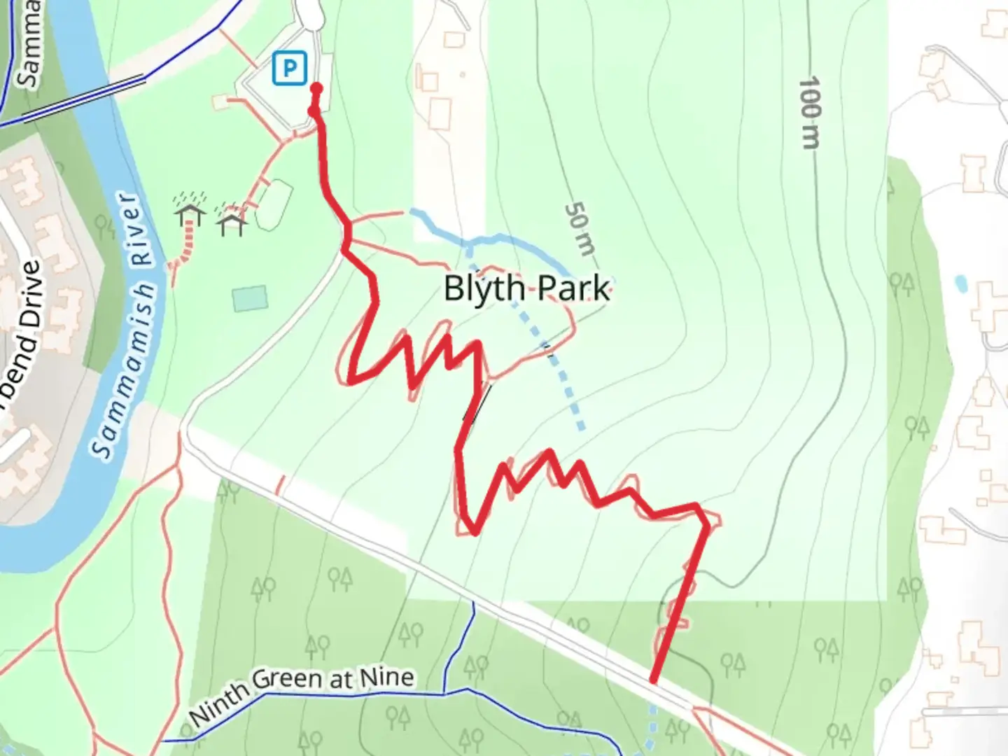 An image depicting the trail Blyth Park and its surrounding area.