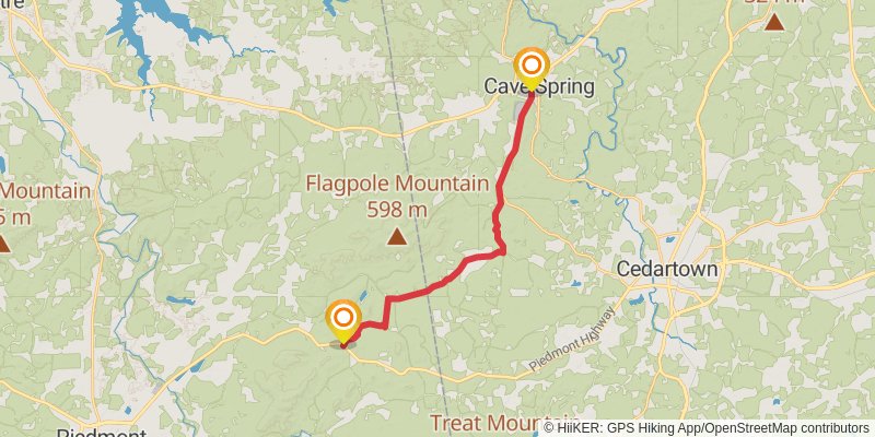 Pinhoti Trail stage 17 Map