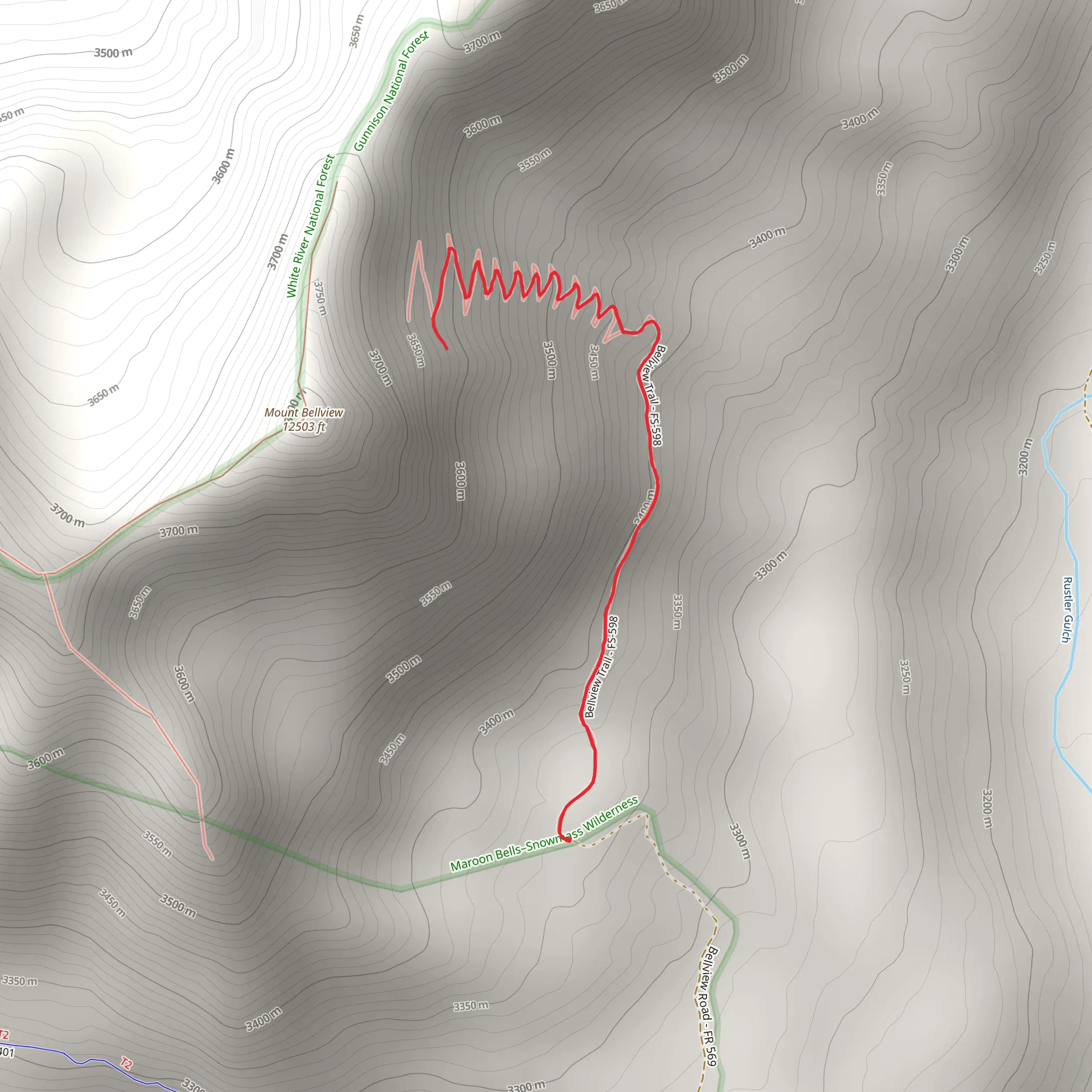 Bellview Trail mobile static map
