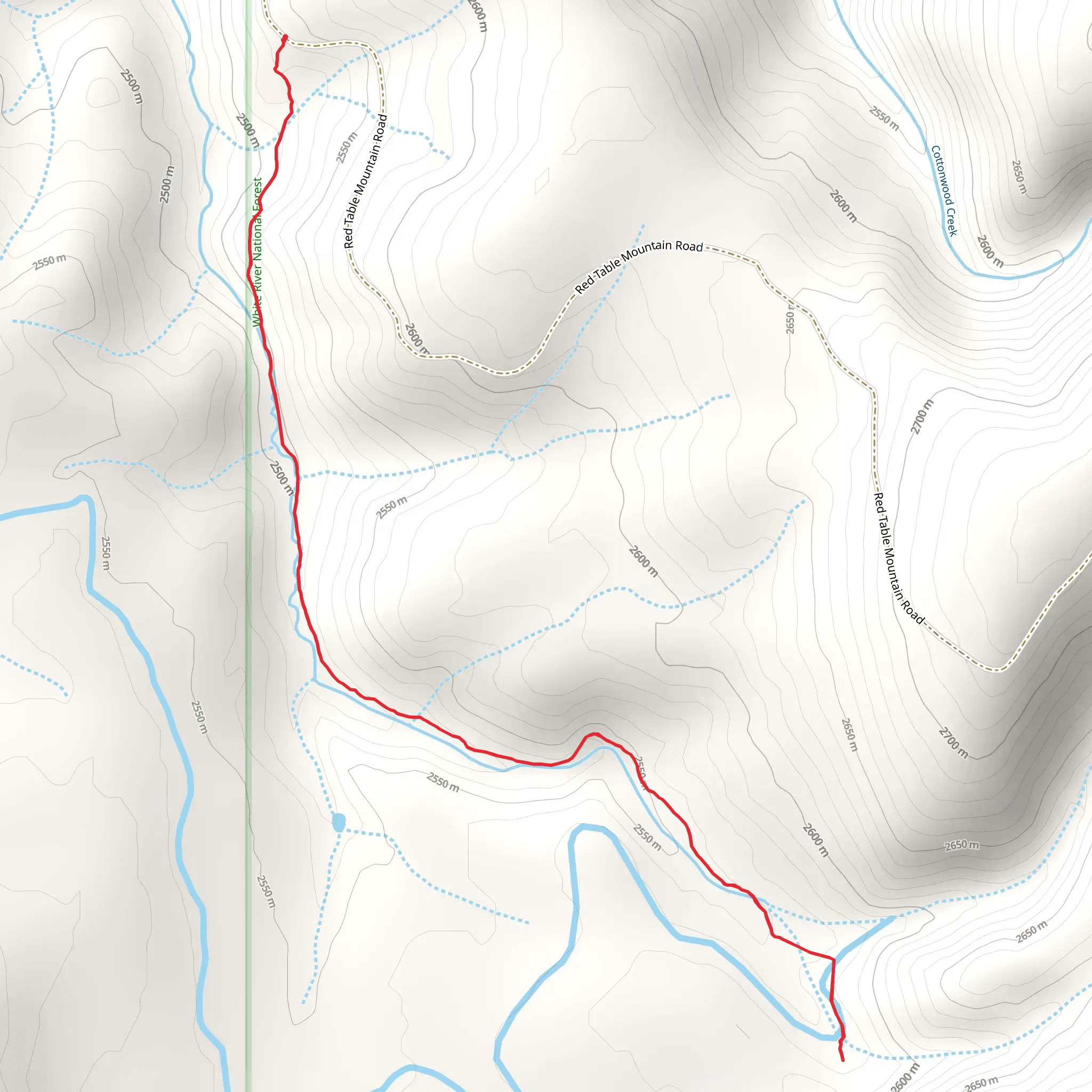 Milepost One Trail mobile static map