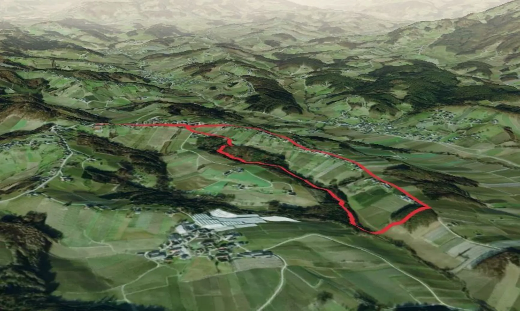 An image depicting the trail Steinbachklamm Loop via Wanderweg 10 and its surrounding area.