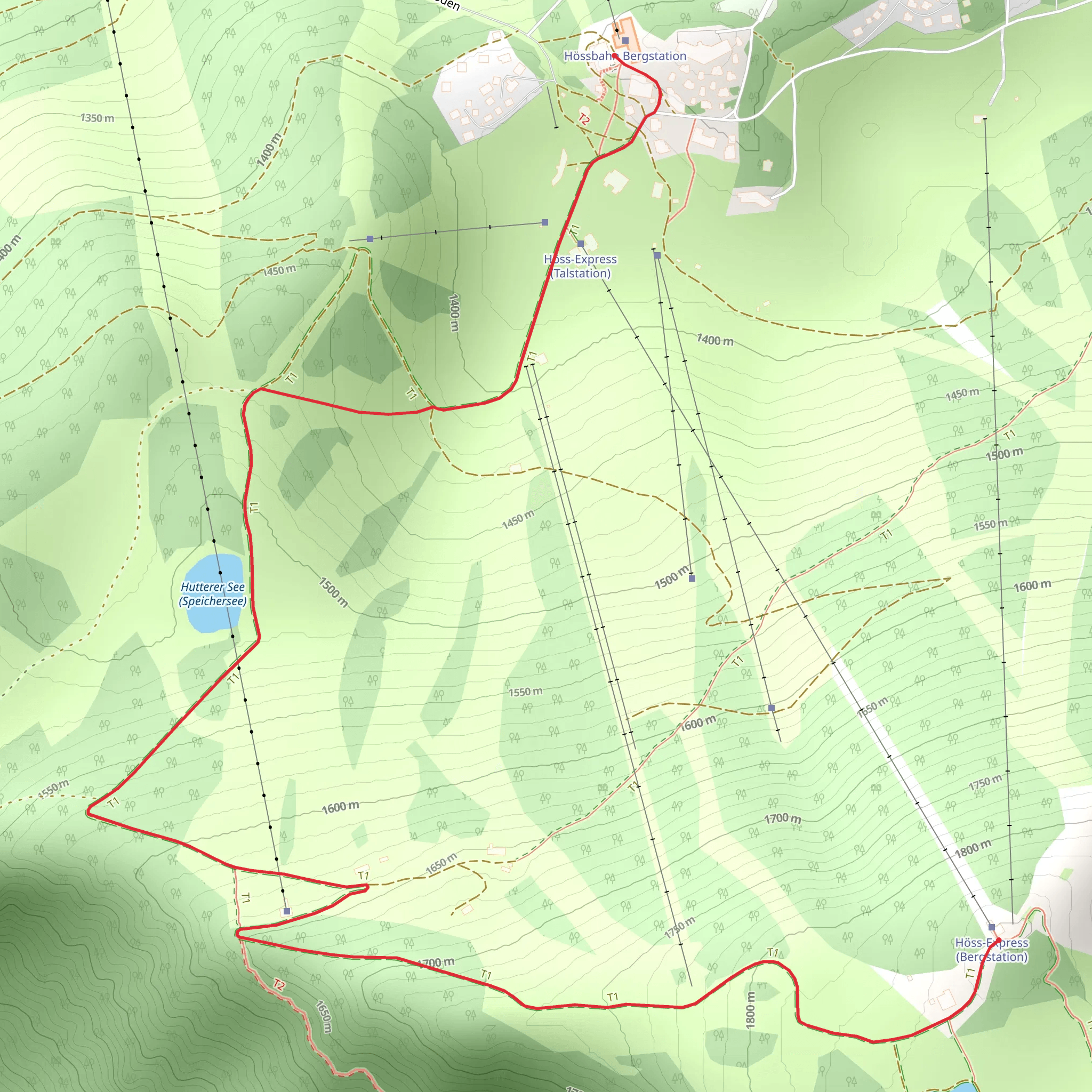 Hutterer Böden - Reservoir - Hutterer Höss mobile static map