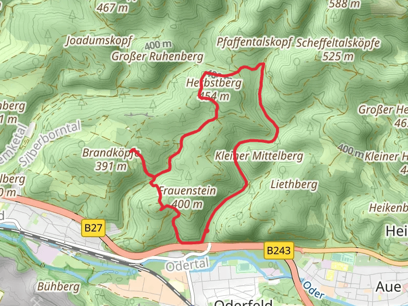 Herbstberg, Einhorn Hohle and Ruine Scharzfels Loop