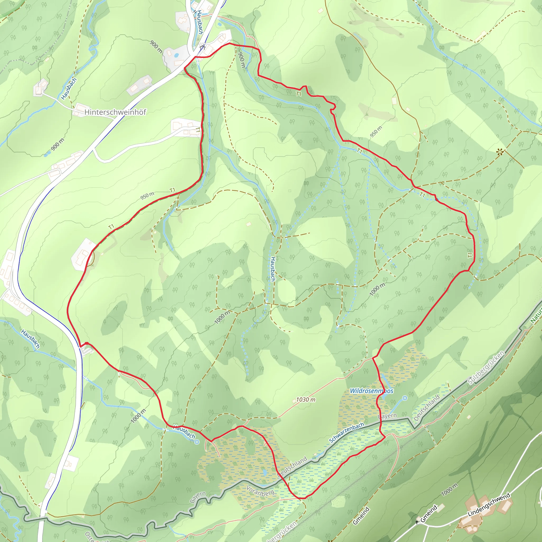 Wildrosenmoos Loop mobile static map