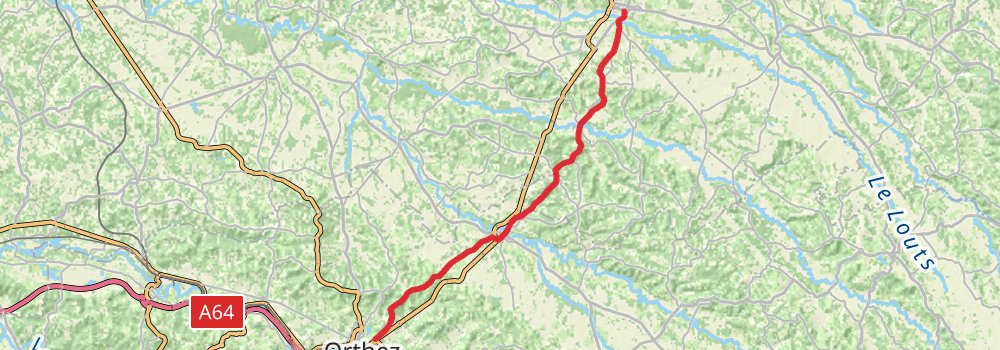 Camino Strasbourg-Saint Jean Pied de Port via Vézelay stage 70 Map