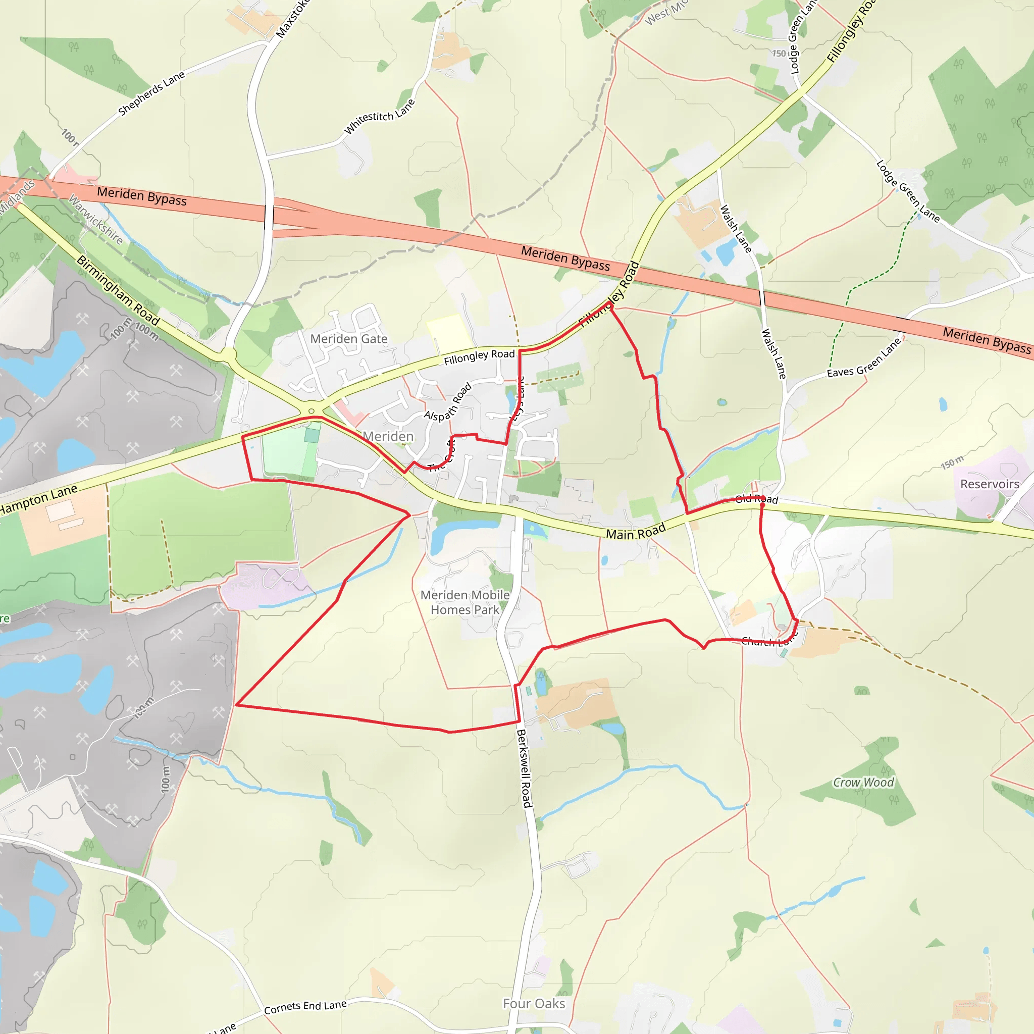 Meriden Park Loop mobile static map