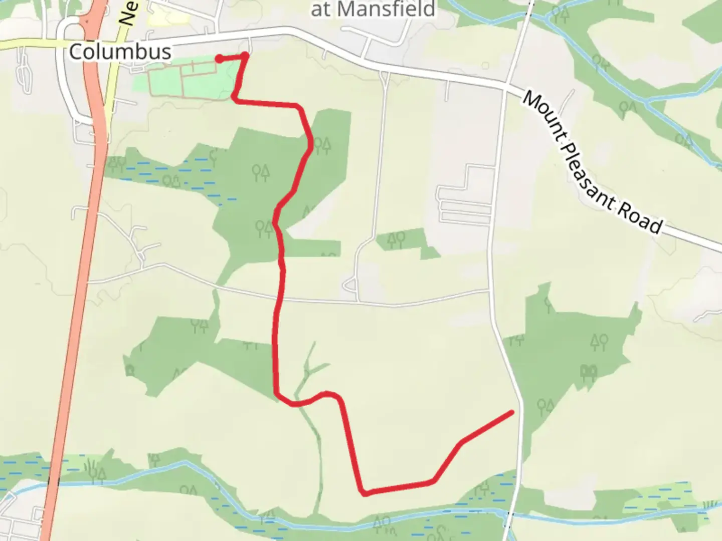 An image depicting the trail Kinkora Trail and its surrounding area.