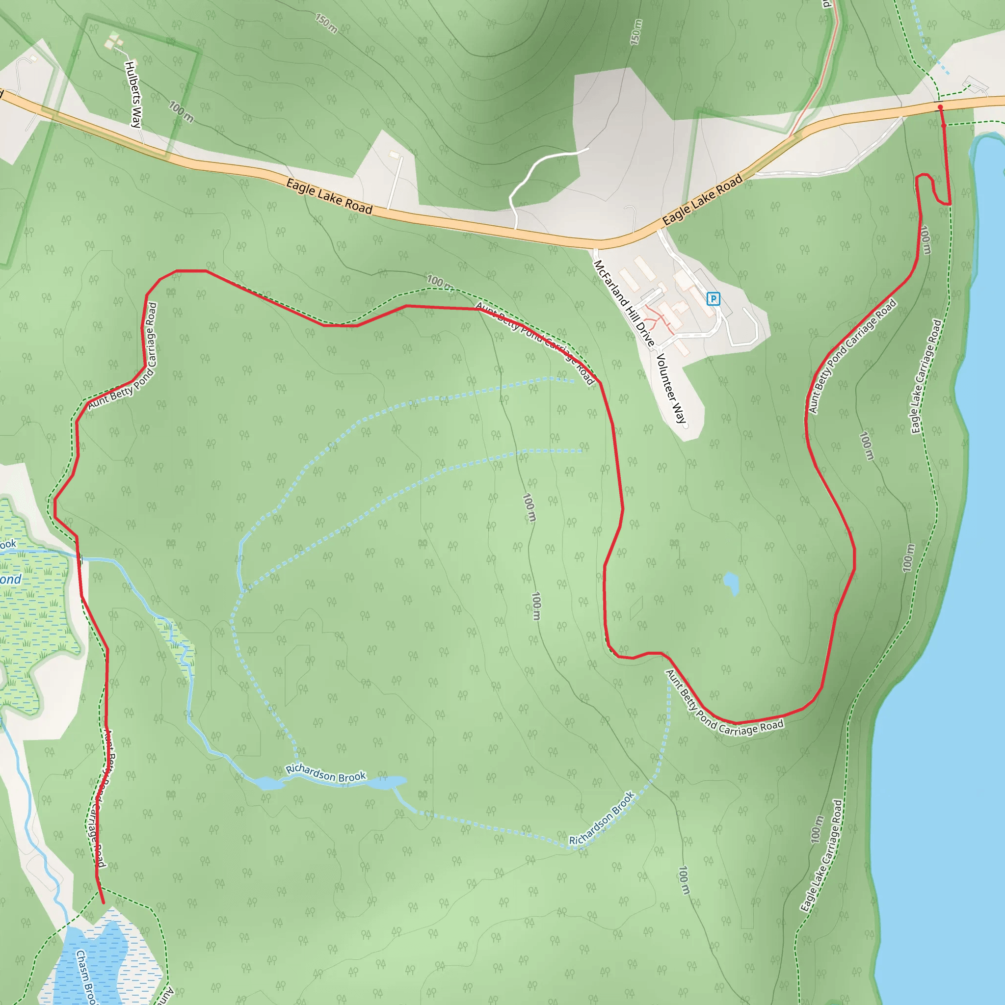 Aunt Betty Pond Trail mobile static map