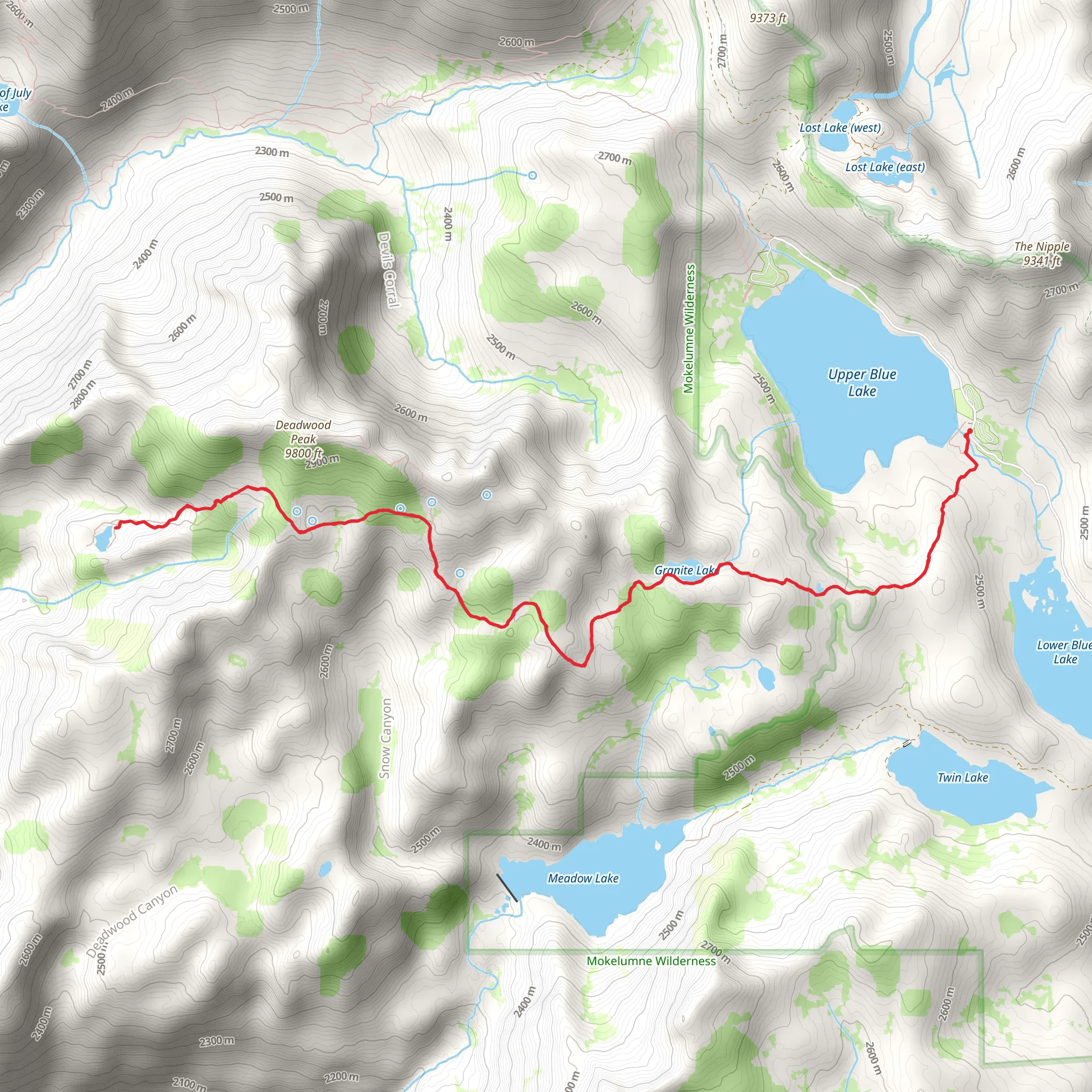 Grouse Lake Trail mobile static map