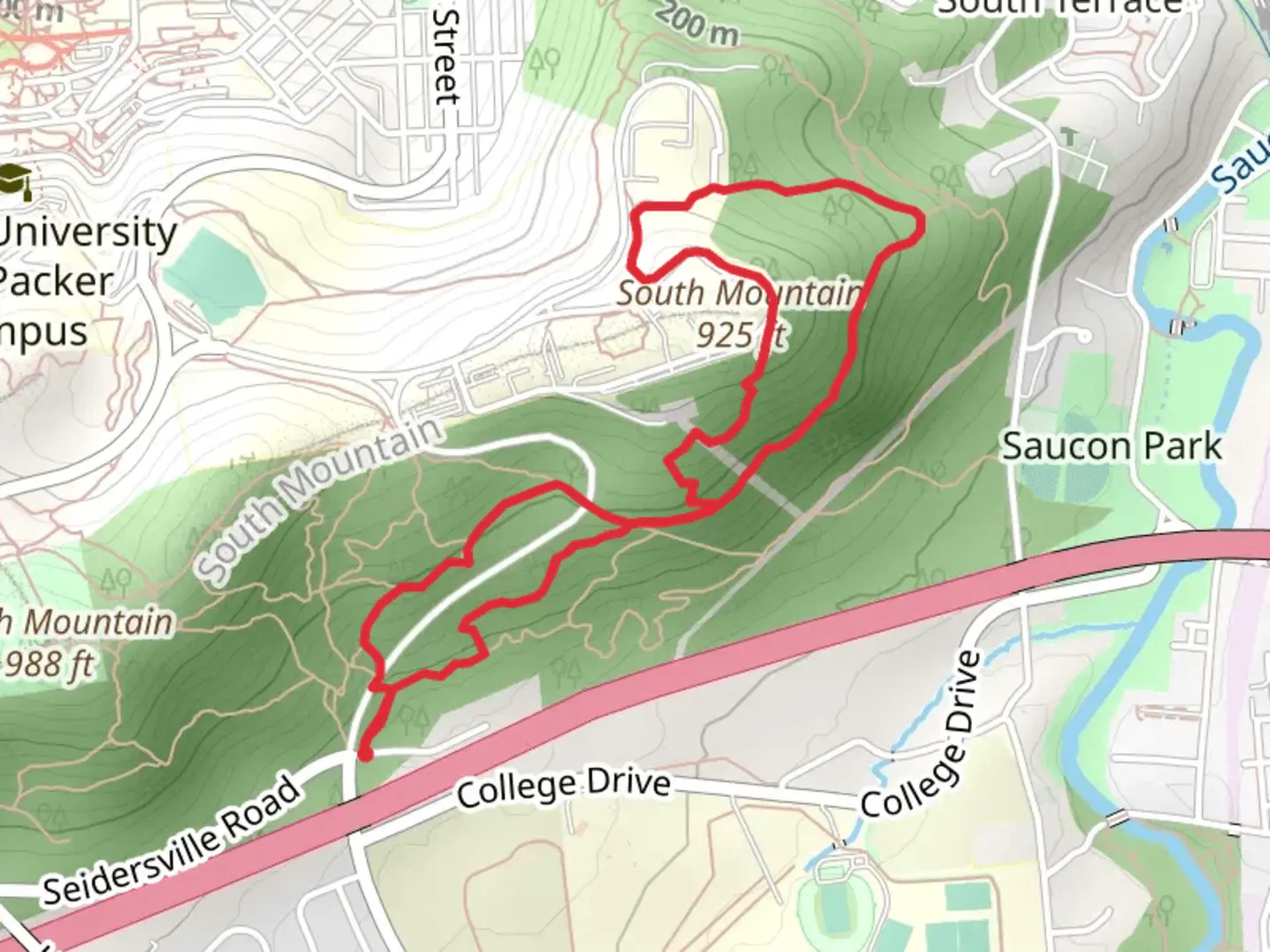 An image depicting the trail South Mountain Loop and its surrounding area.