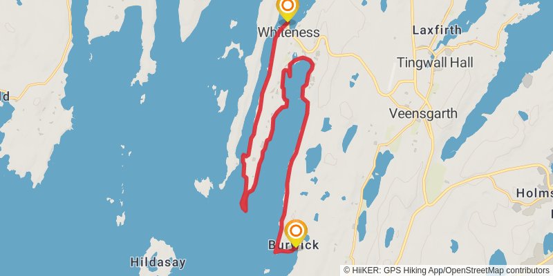 Coastal Walk of Shetland - West stage 45 Map