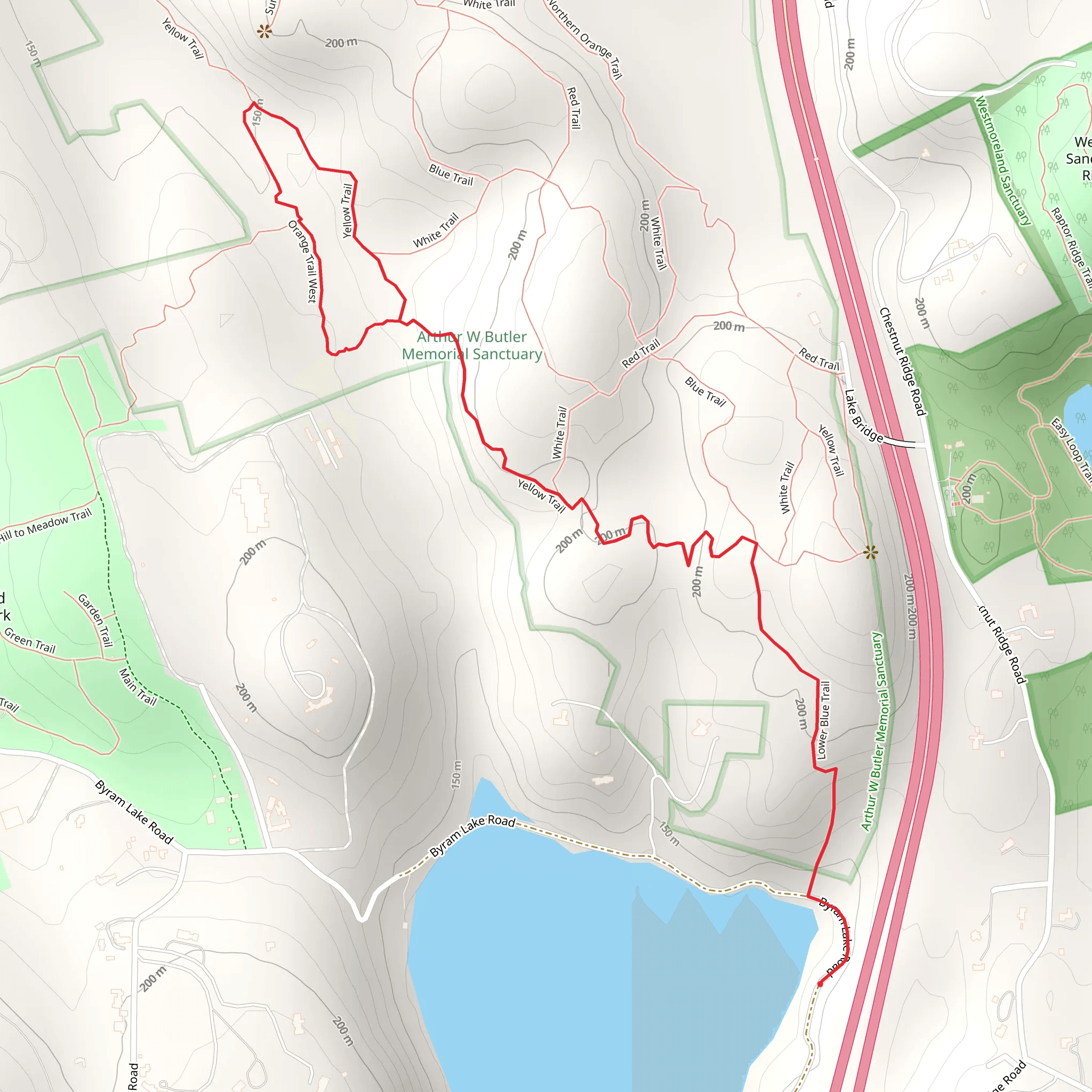 Yellow Trail Loop - Byram Lake Reservoir mobile static map